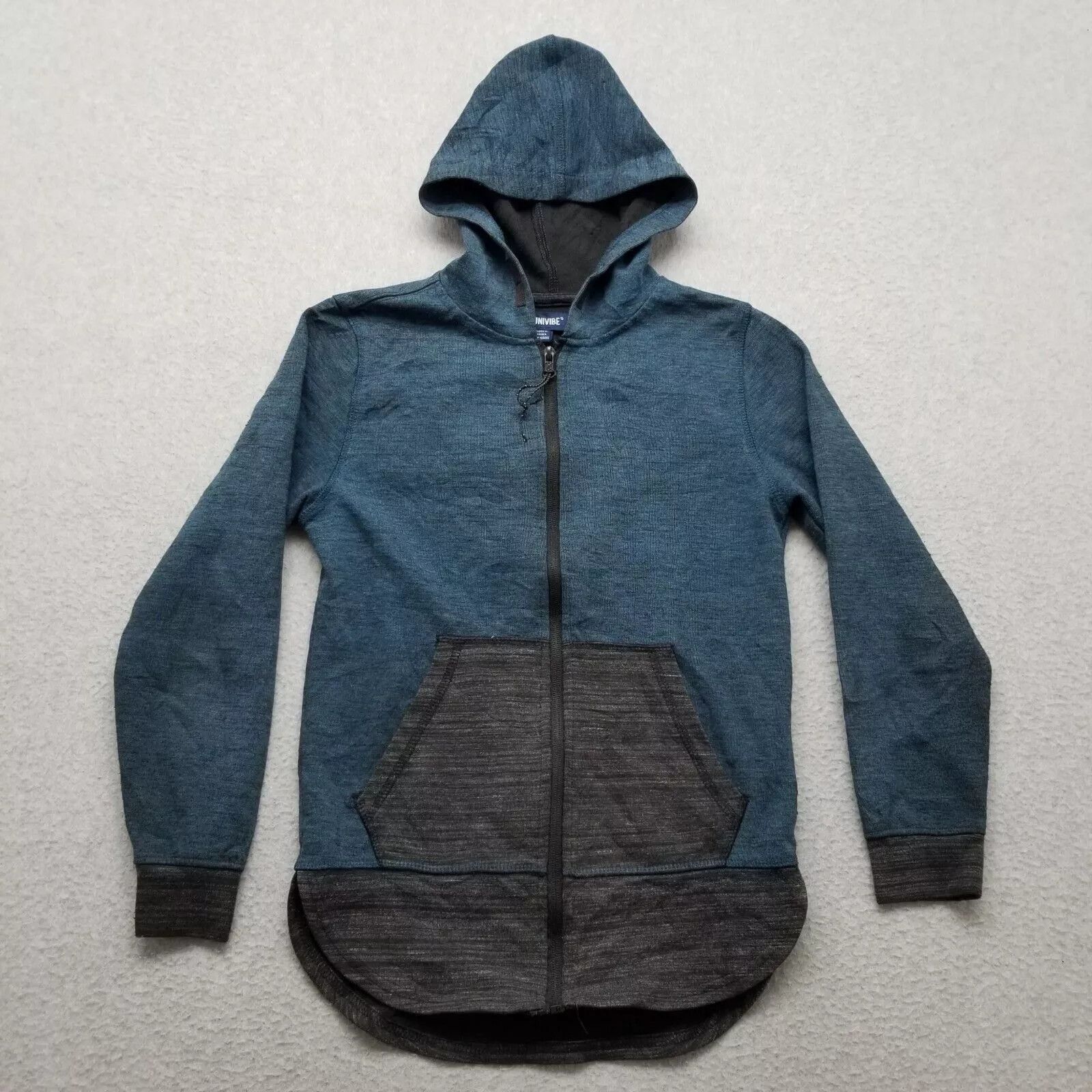 Univibe Univibe Hoodie Mens Small Blue Long Sleeve Full Zip Pockets Size US S / EU 44-46 / 1 - 1 Thumbnail