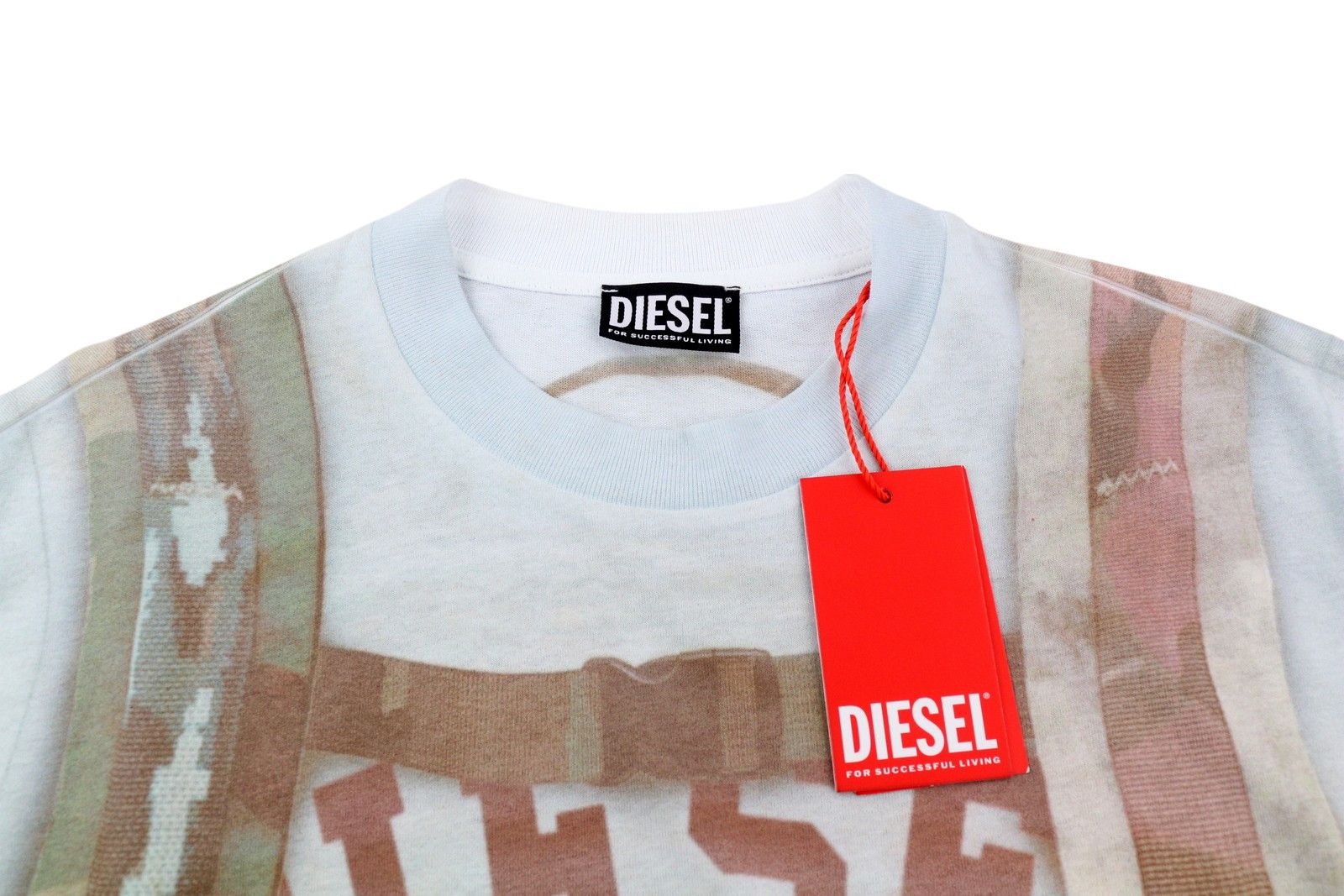 Diesel T-WASH-E3 M White Crew Collar Tricot T-Shirt 85116 Size US M / EU 48-50 / 2 - 4 Thumbnail