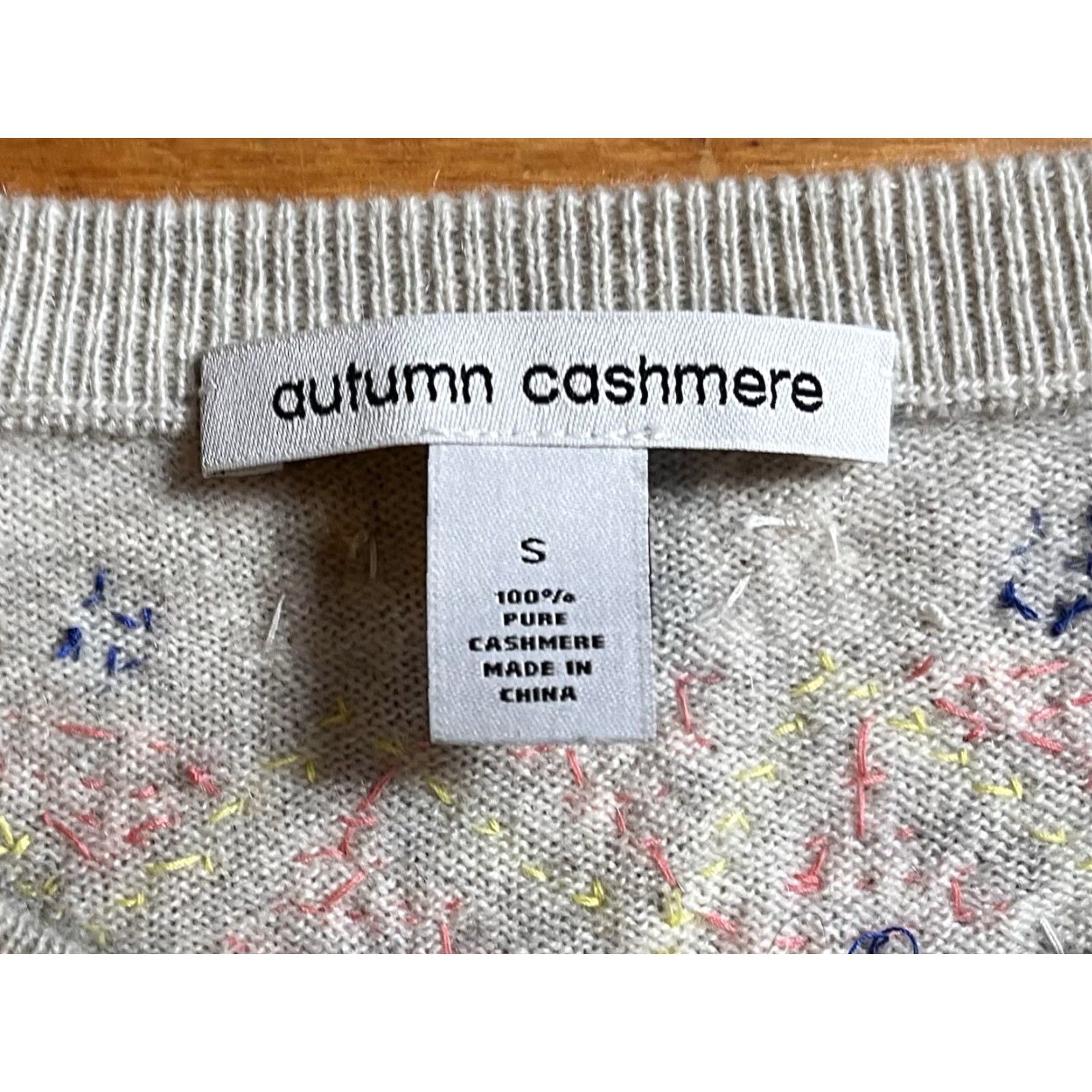 Autumn Cashmere Autumn Cashmere Sequin Skull Sweater Women’s Small Grey Size S / US 4 / IT 40 - 4 Thumbnail
