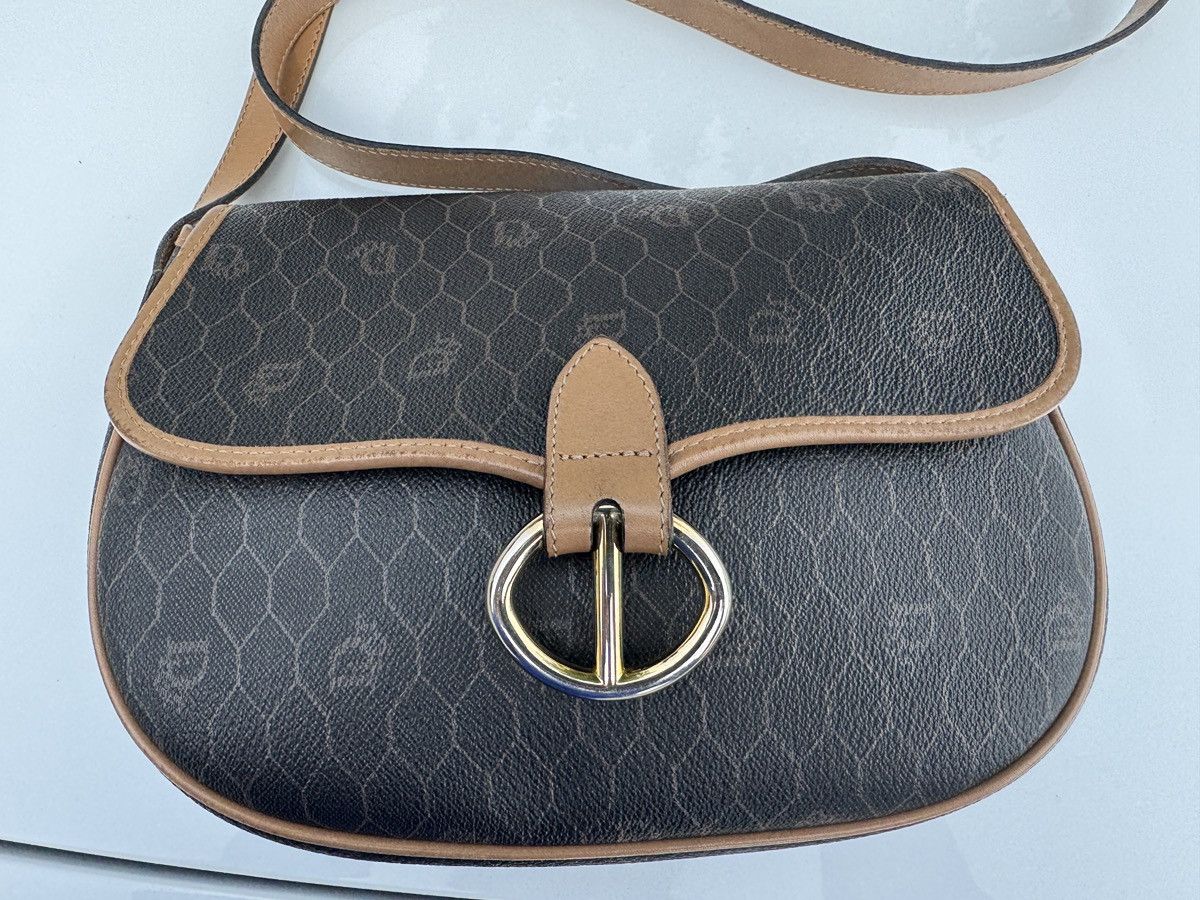 Dior Christian Dior Honeycomb Leather Shoulder Bag Brown Purse Size ONE SIZE - 2 Thumbnail