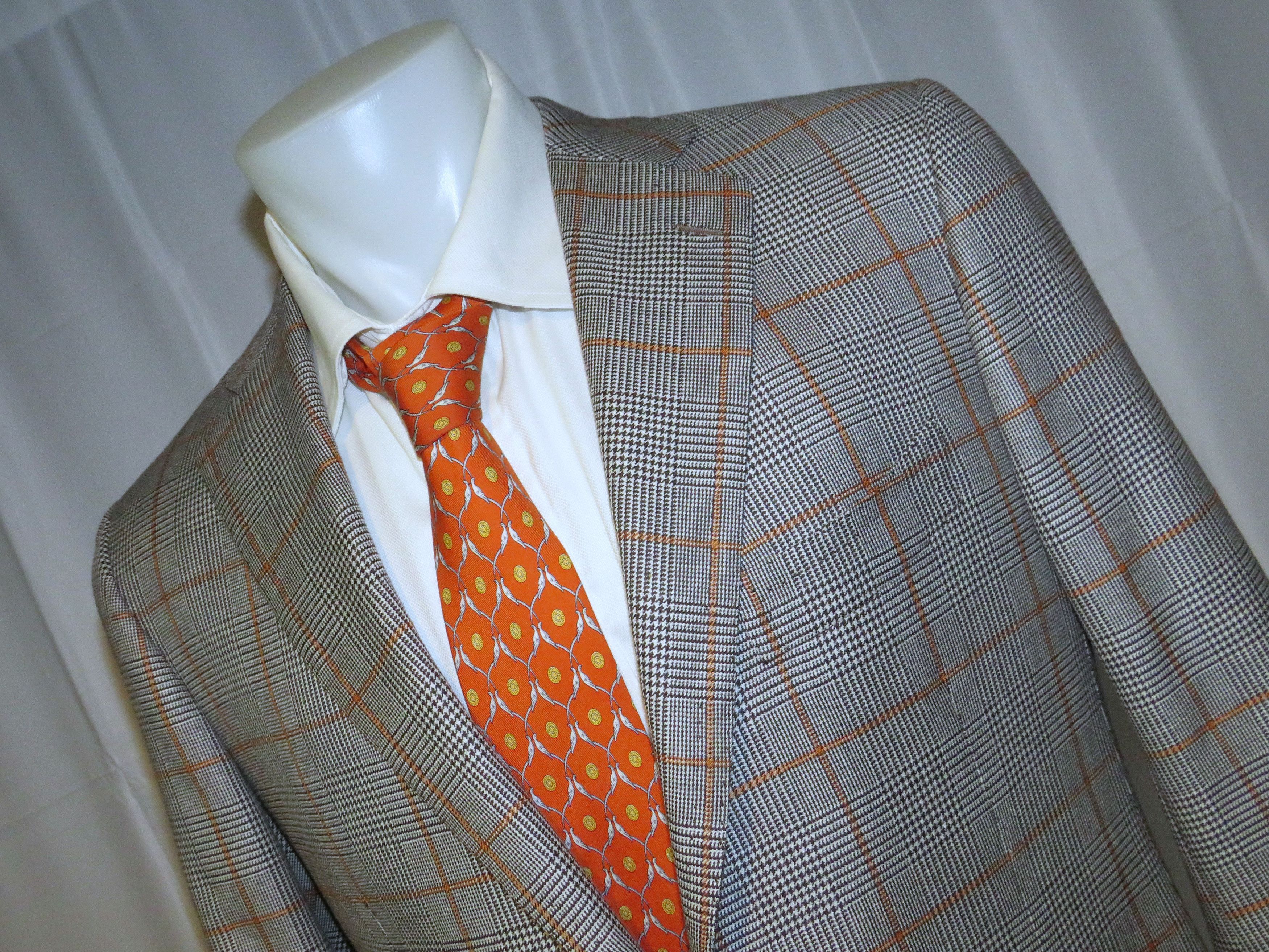 Cesare Attolini GUK Gray Plaid Super 140 Current Two Button Sport Coat 42 Size 42R - 6 Thumbnail