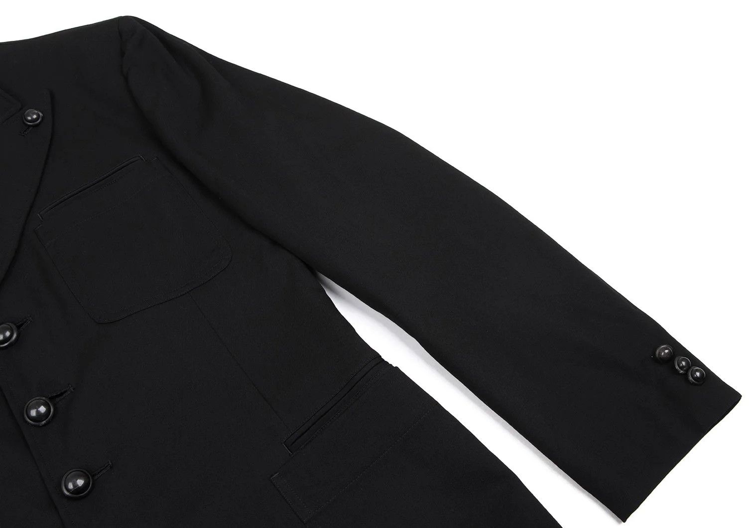 Yohji Yamamoto Yohji Yamamoto Wool Gabardine Jacket Black 3 Size US L / EU 52-54 / 3 - 6 Thumbnail
