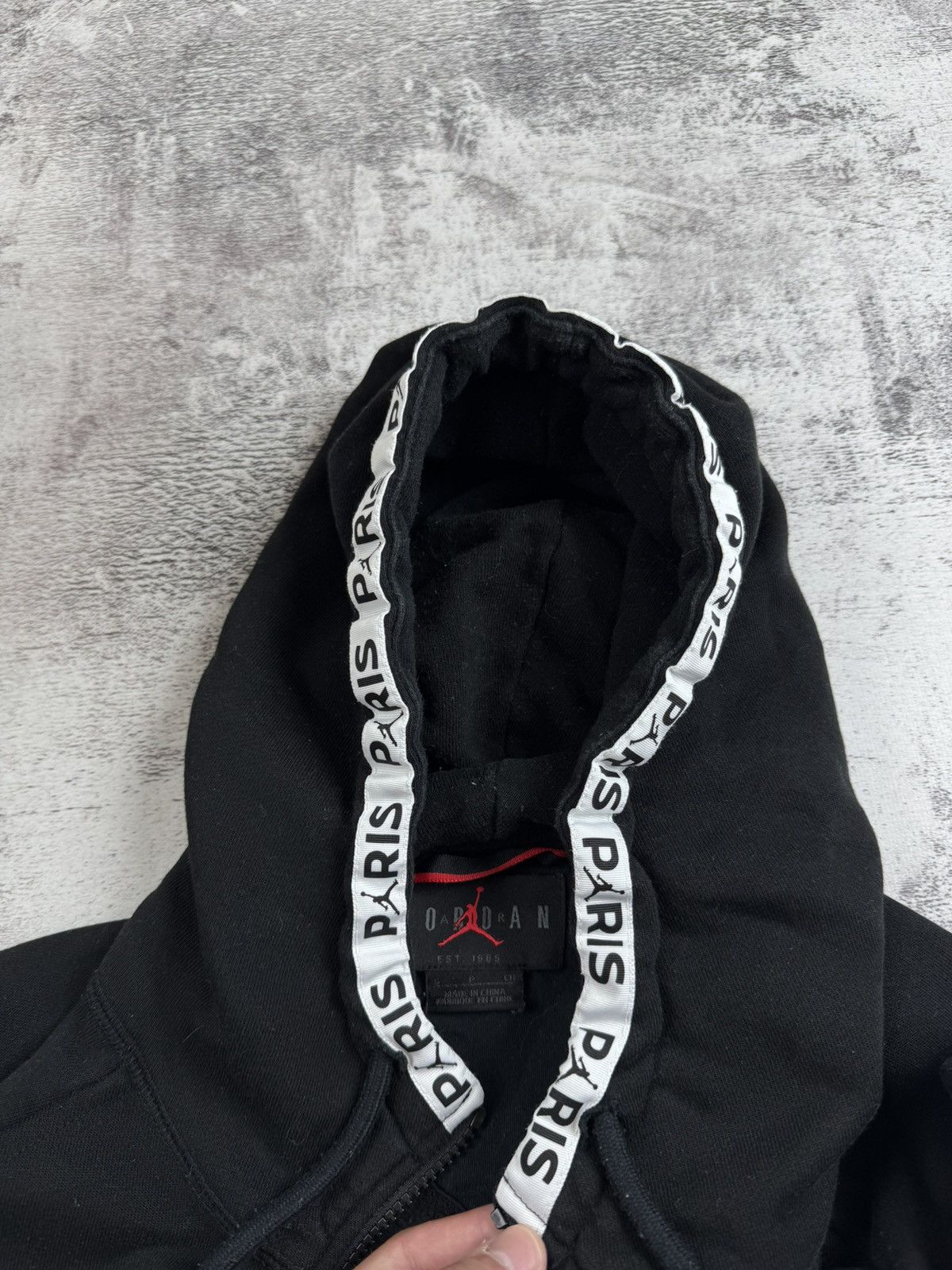 Jordan Brand Nike Jordan PSG Paris Saint Germain Soccer Black Full Zip S Hoodie Pullovover Size US S / EU 44-46 / 1 - 11 Thumbnail