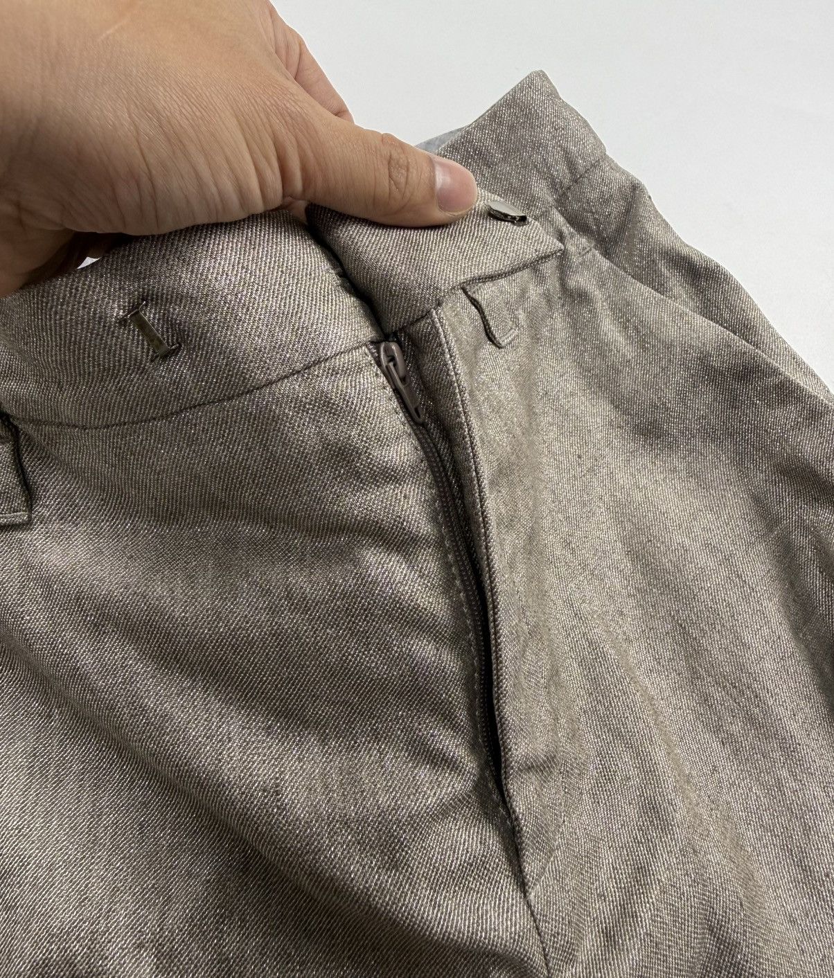 Brunello Cucinelli Brunello Cucinelli S/S’24 Sparkling Linen Flared Trouser Size 28" / US 6 / IT 42 - 7 Thumbnail