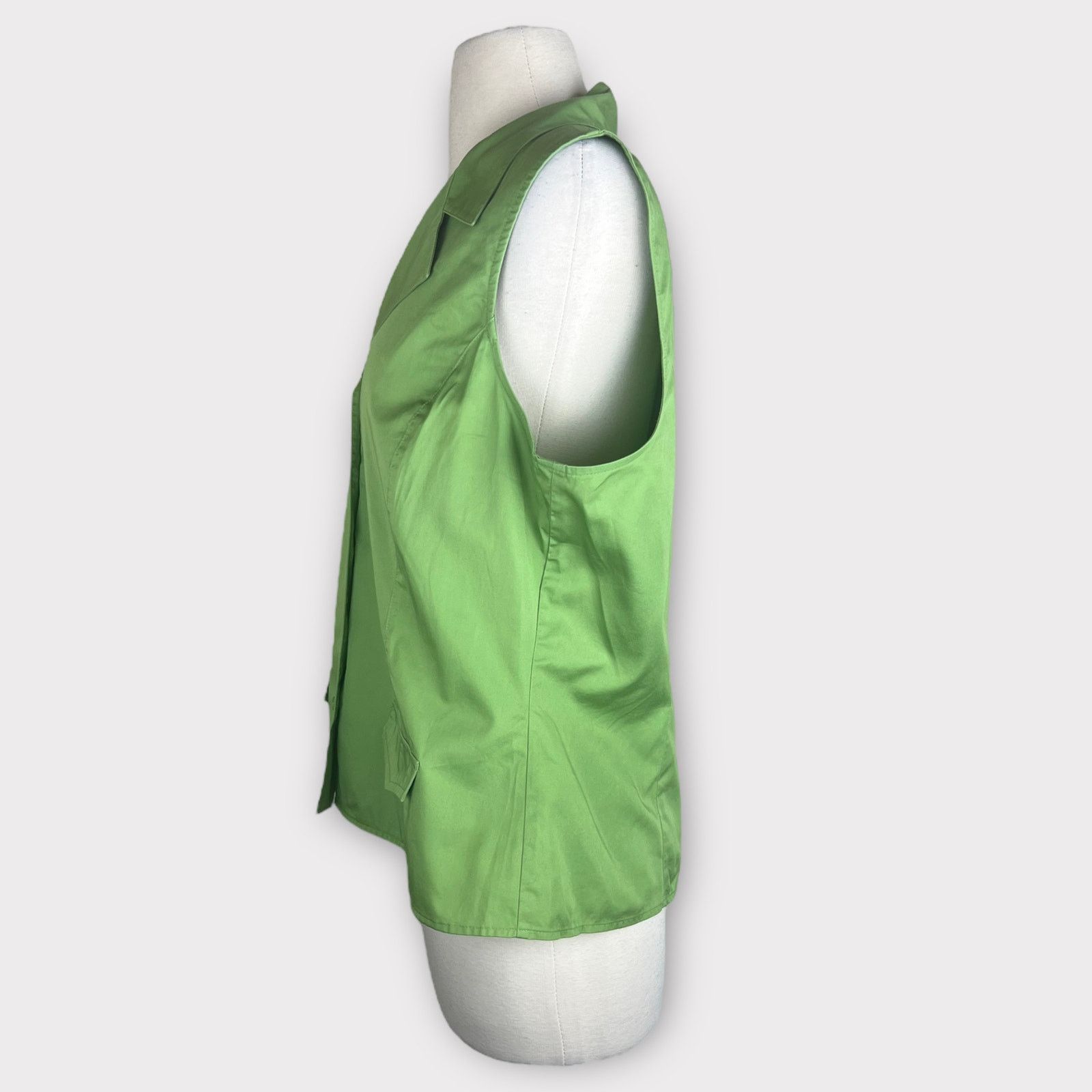 Vintage Talbots Vintage 90s Lime Green Vest Sleeveless Blouse PLUS Size L / US 10 / IT 46 - 2 Thumbnail