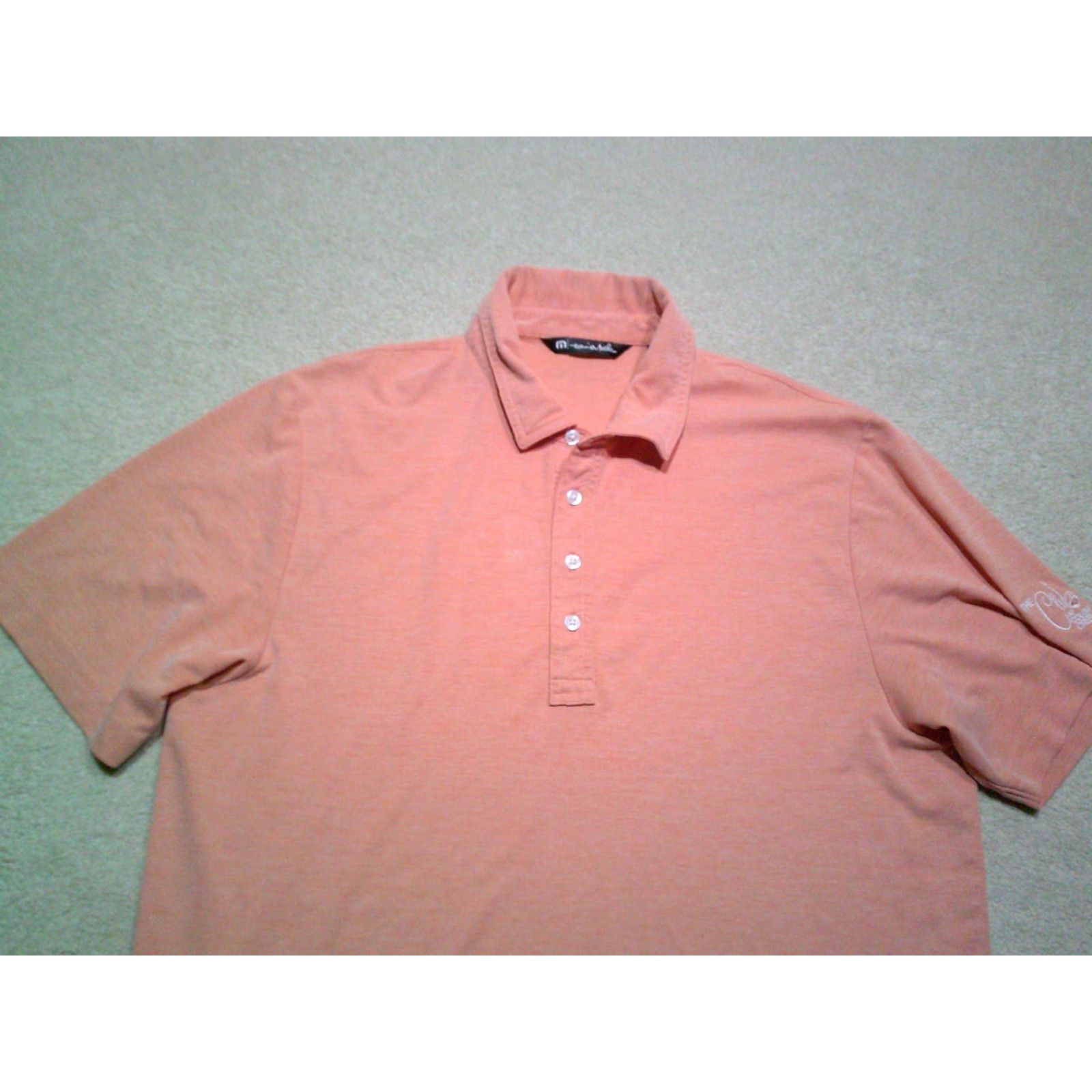 TravisMathew Travis Mathew Polo Shirt Mens Large Orange The Club At Colony Creek Golf Preppy Super Soft Size US L / EU 52-54 / 3 - 3 Thumbnail
