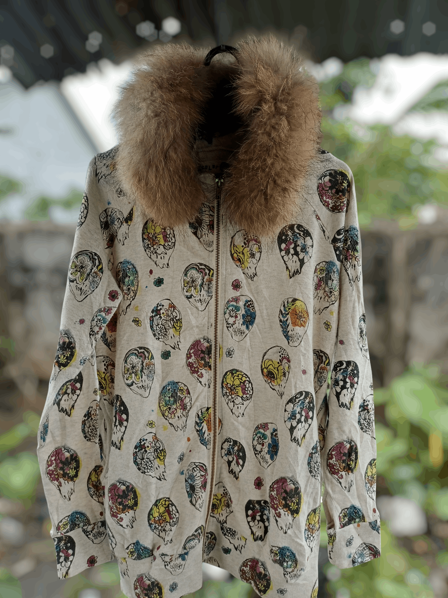 Japanese Brand × Le Grande Bleu (L.G.B.) SCOLAR Skulls Fur Hoodie Size US M / EU 48-50 / 2 - 16 Thumbnail