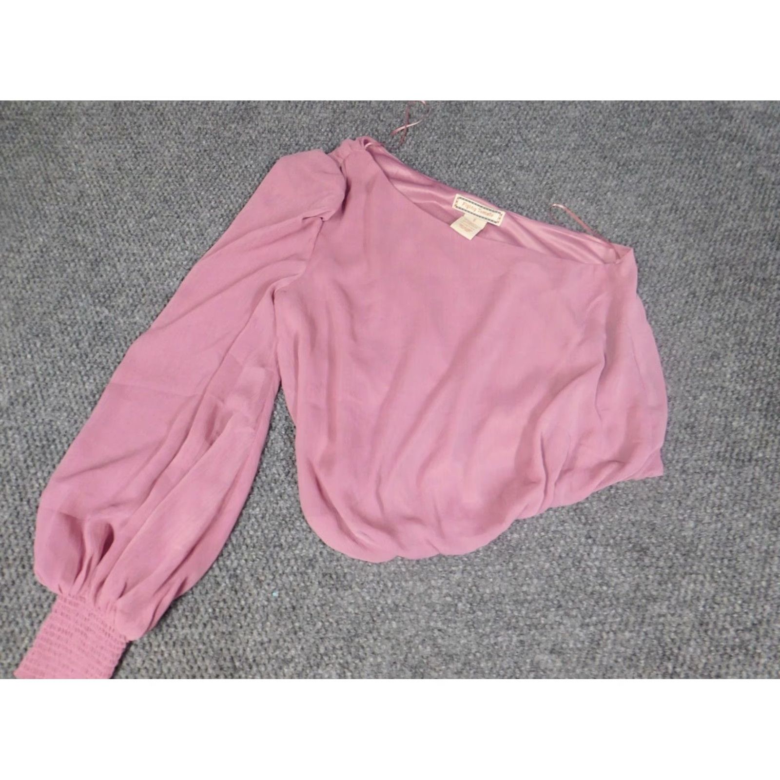 Vintage Flying Tomato Blouse Womens Small purple pullover off the shoulder Shirt Size S / US 4 / IT 40 - 2 Thumbnail