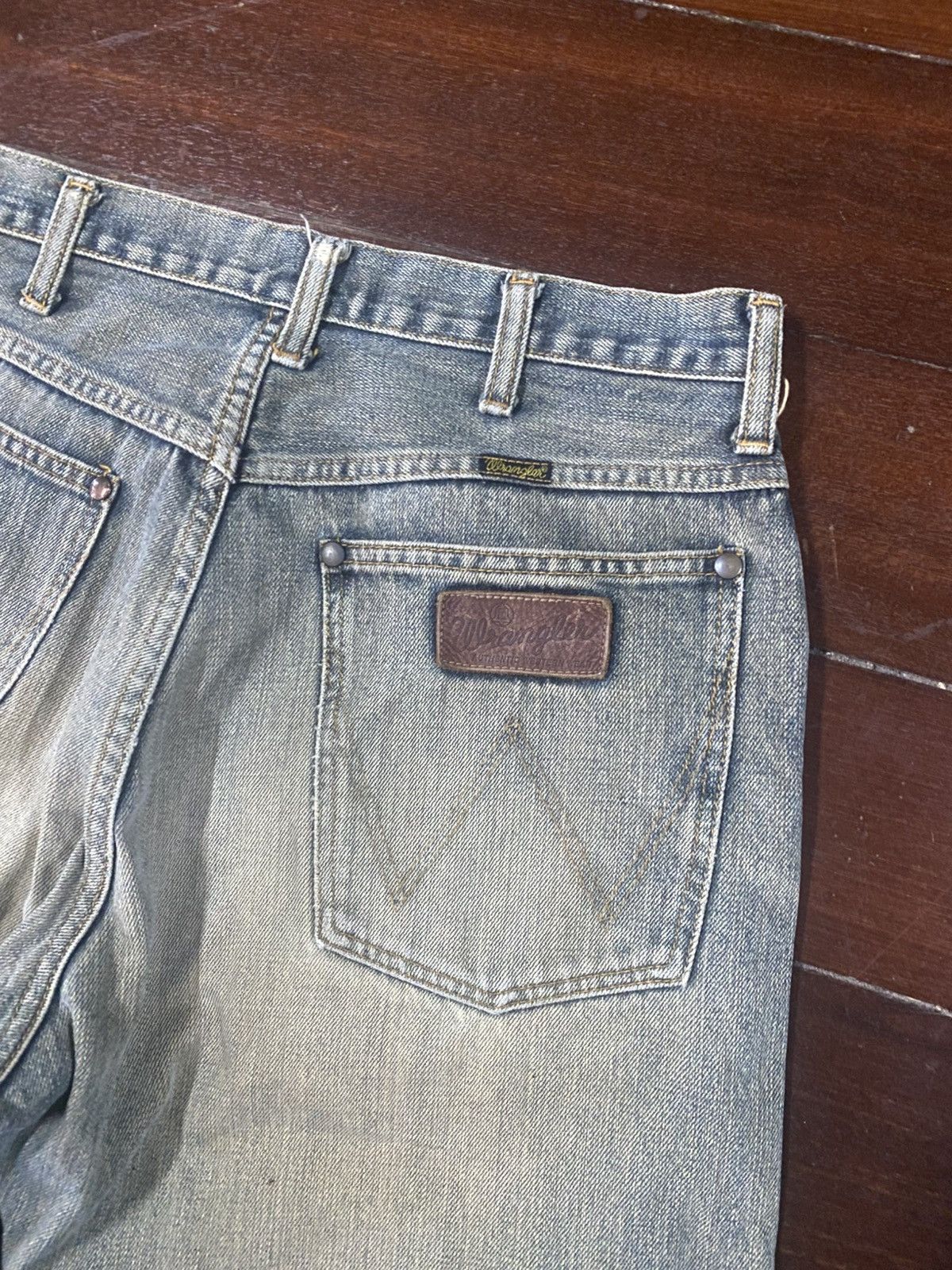 Wrangler VINTAGE WRANGLER DISTRESSED FADED JEANS PANTS selvedge rusty Size US 33 - 15 Thumbnail