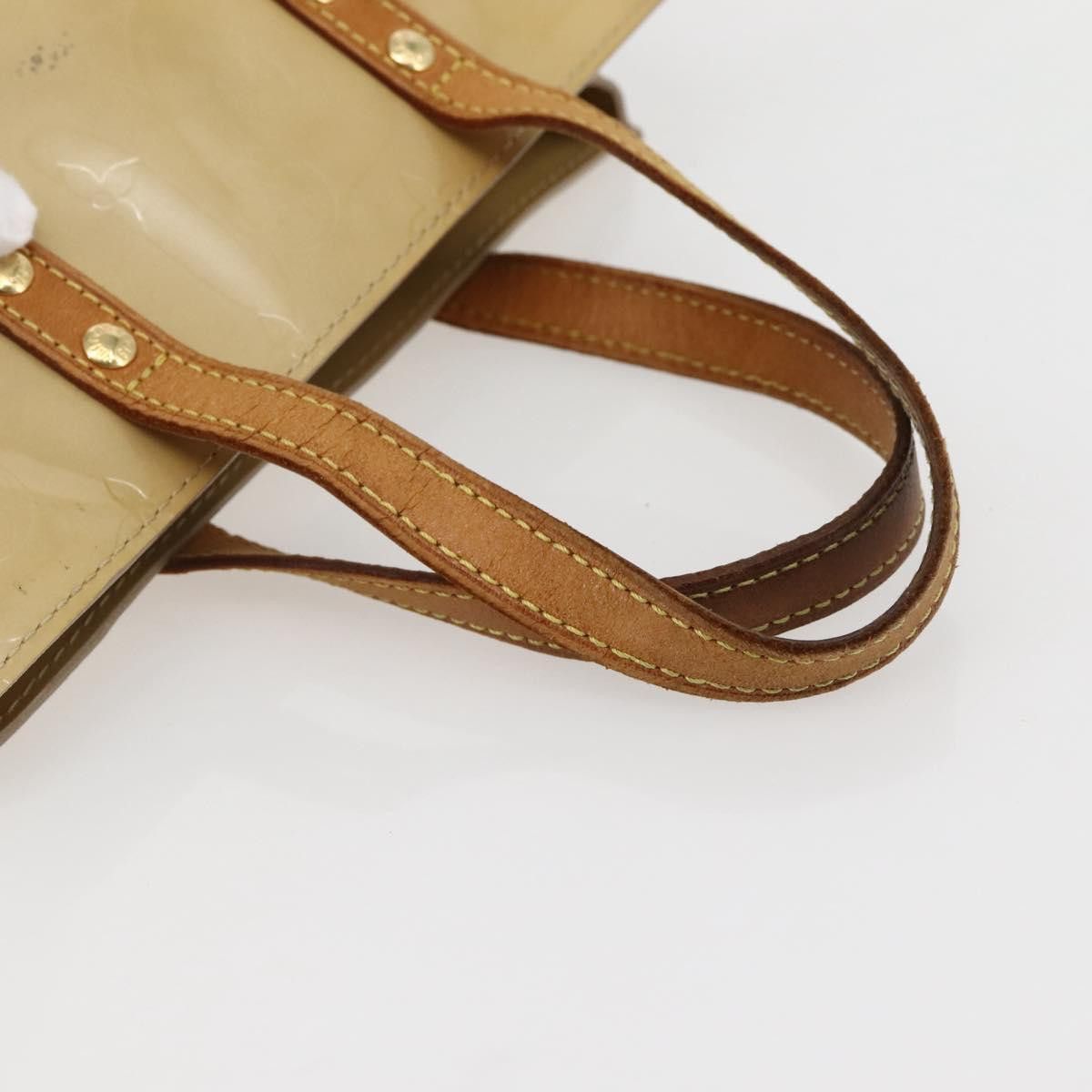 Louis Vuitton LOUIS VUITTON Monogram Vernis Reade PM Hand Bag Beige M91334 Size ONE SIZE - 7 Thumbnail