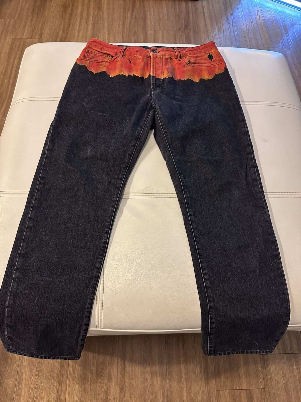 Marcelo Burlon Marcelo Burlon County of Milan Flame Print Jeans Size US 38 / EU 54 - 1 Thumbnail