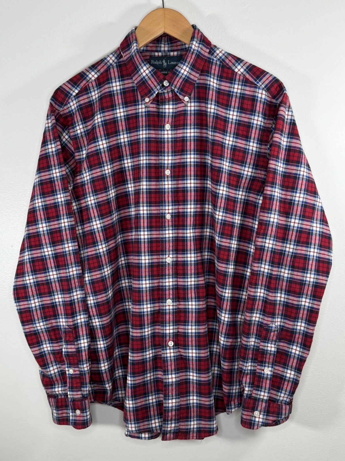 Polo Ralph Lauren × Vintage Vintage 90’s Ralph Lauren Classic Fit Men’s Button-Up Shirt Size US L / EU 52-54 / 3 - 1 Thumbnail