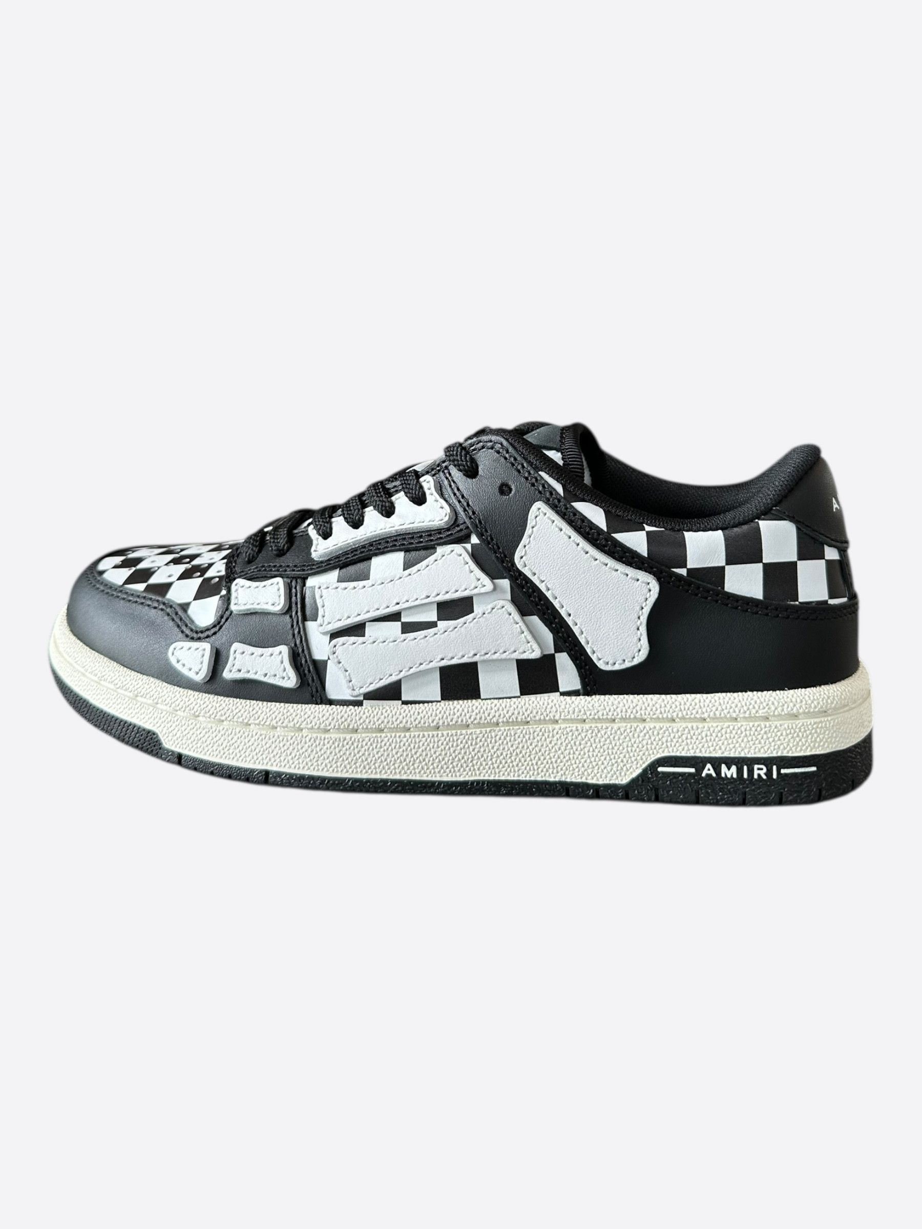 Amiri Amiri Black & White Checkered Skel Low Top Women's Sneakers Size US 7 / IT 37 - 3 Thumbnail