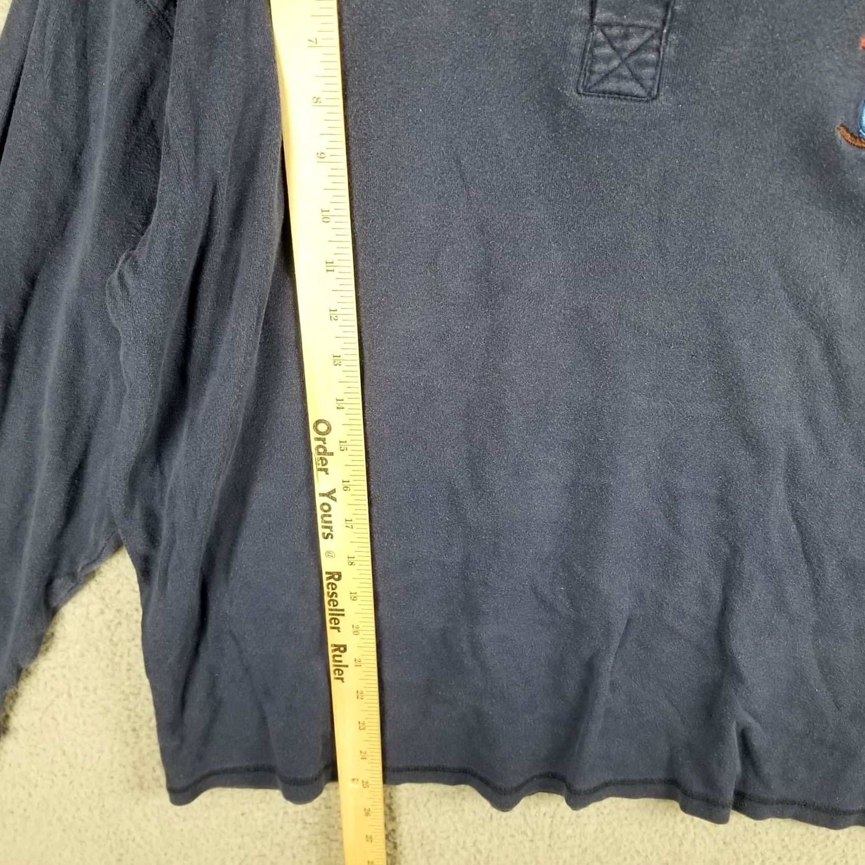 Disney Disneyland Sweatshirt Goofy Plaid Lining Henley Pullover Womens Medium Blue - Disney Shirt, Pullover, Sweatshirt, With Embroidered Goofy Size M / US 6-8 / IT 42-44 - 4 Thumbnail