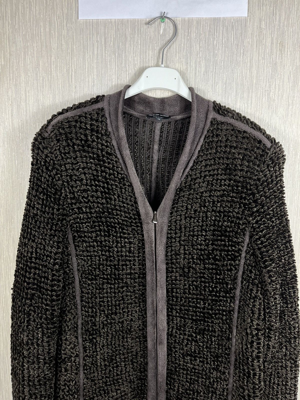 Armani × Designer × Giorgio Armani Giorgio Armani long velvet zip cardigan sweater coat jacket Size XL / US 12-14 / IT 48-50 - 3 Thumbnail