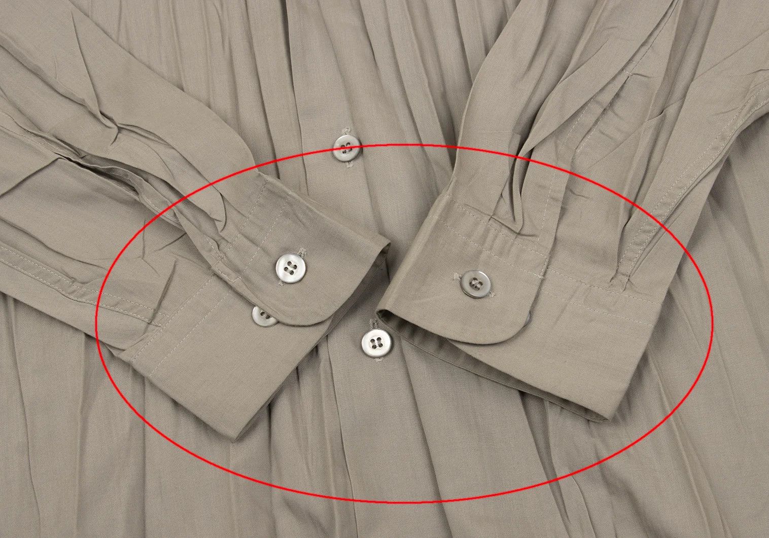 Issey Miyake Band Collar Pleated Shirt in Gray, Size M Size US M / EU 48-50 / 2 - 8 Thumbnail