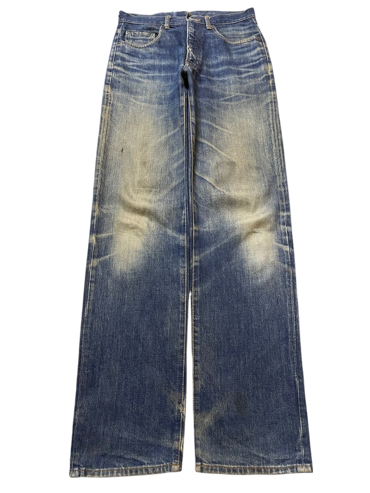 Vintage Japan Beams Mud Wash Clawmark Faded Style Jeans