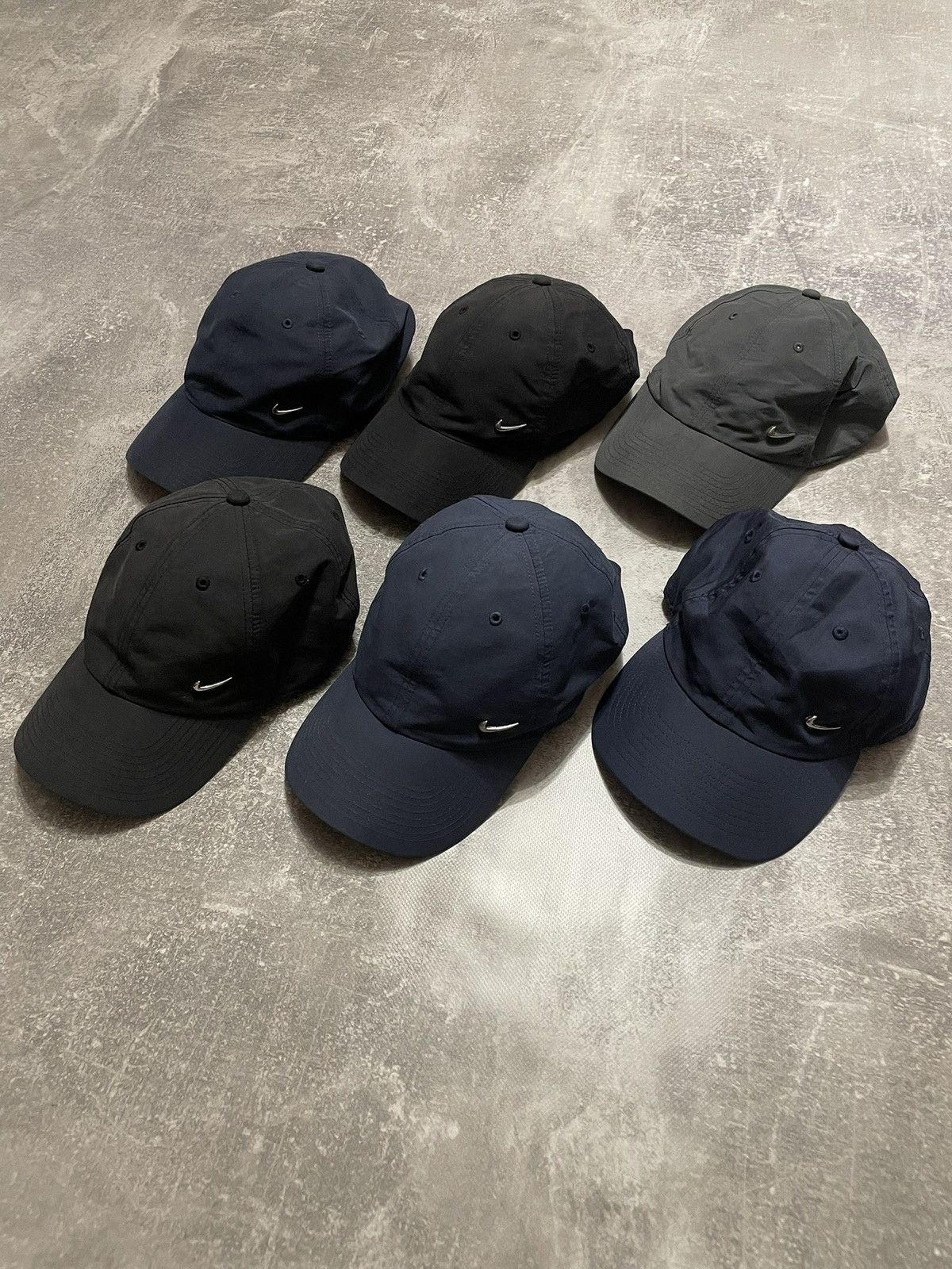 Nike × Vintage x6 Nike Metallic Swoosh Logo Cap Y2K Size ONE SIZE - 1 Thumbnail