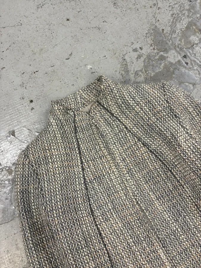 Gucci 2000s Gucci Grey Tweed Minimalist Jacket Size S / US 4 / IT 40 - 7 Thumbnail