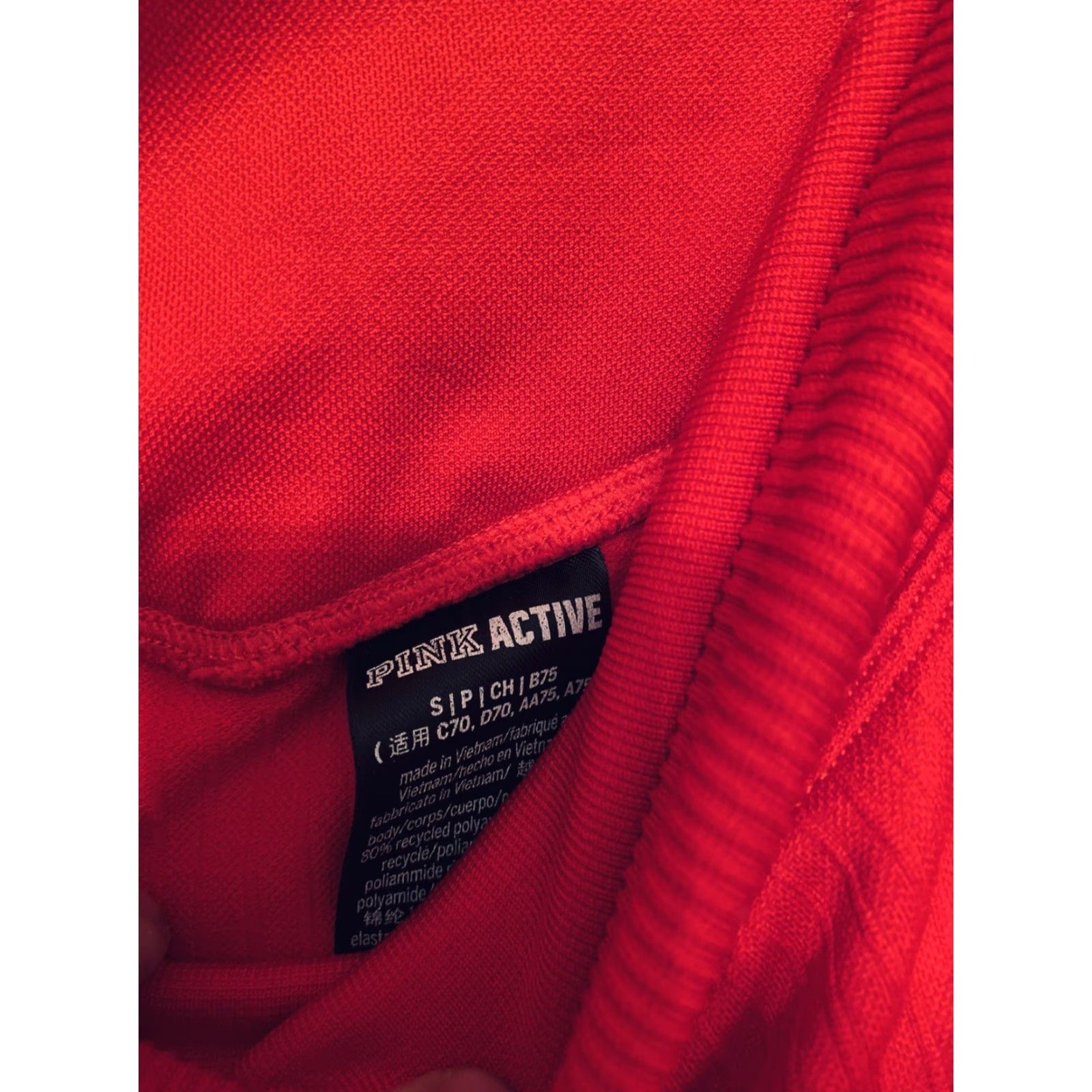 Victoria's Secret Victoria's Secret PINK Active Leggings Women Size Small Red Ribbed High Waisted Womens Size 28" / US 6 / IT 42 - 2 Thumbnail