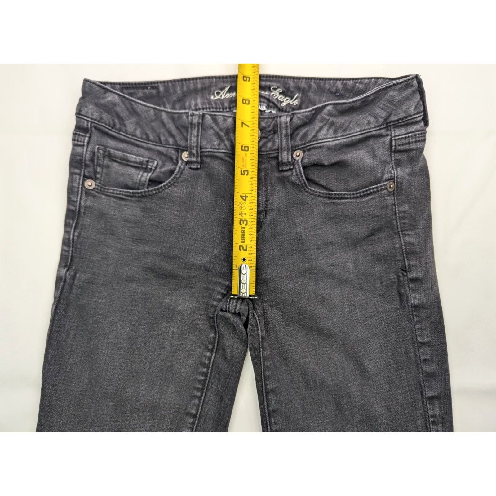 American Eagle Outfitters American Eagle Outfitters Jeans Skinny Women's 2 26x31 Dark Wash Black Denim 5-Pocket Stretch Distressed Modern Retro Grunge 80s 90s Mom AEO Size 26" / US 2 / IT 38 - 5 Thumbnail