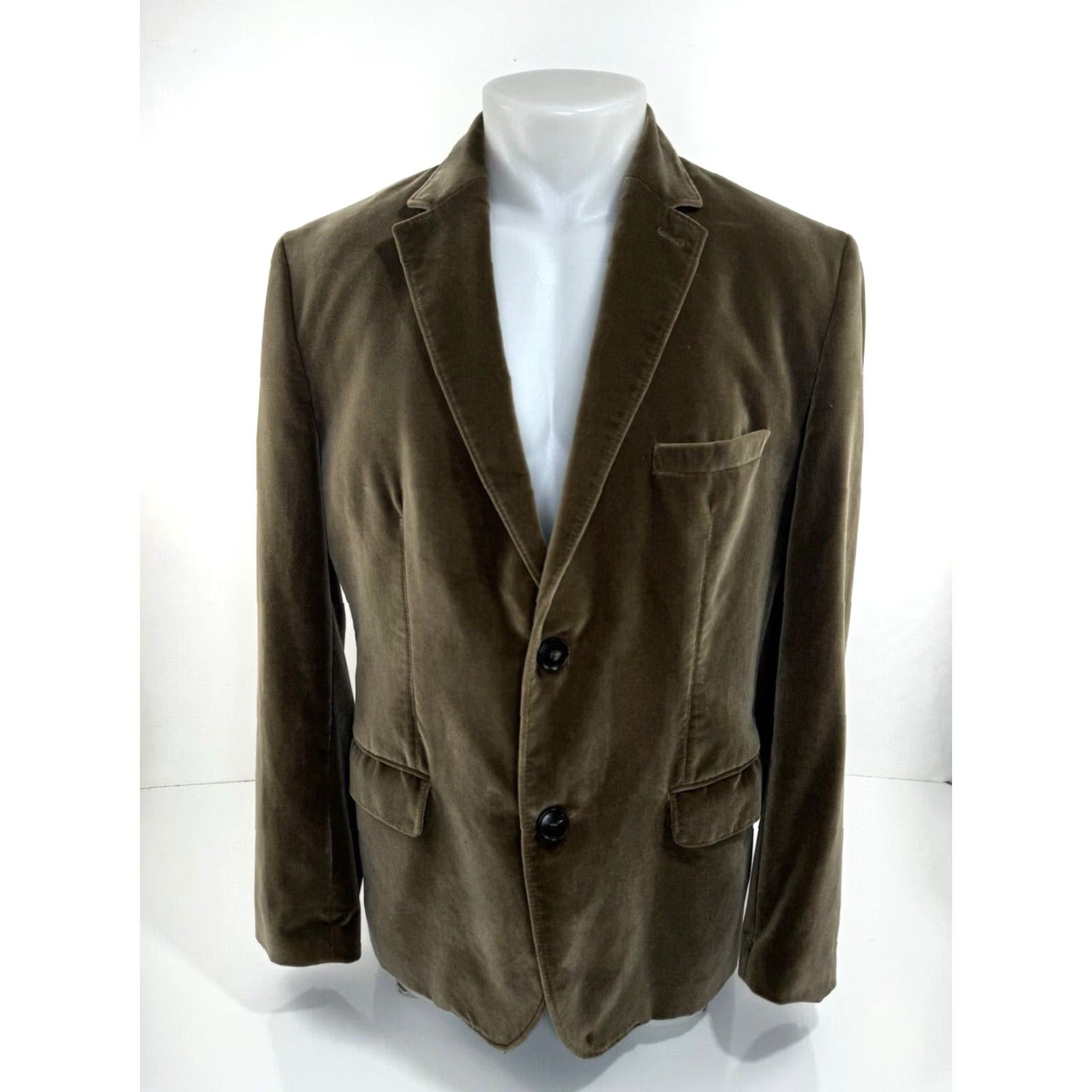 Hugo Boss HUGO BOSS Blazer Mens 44 R Velvet Cotton Brown Jacket Size 44R - 2 Thumbnail