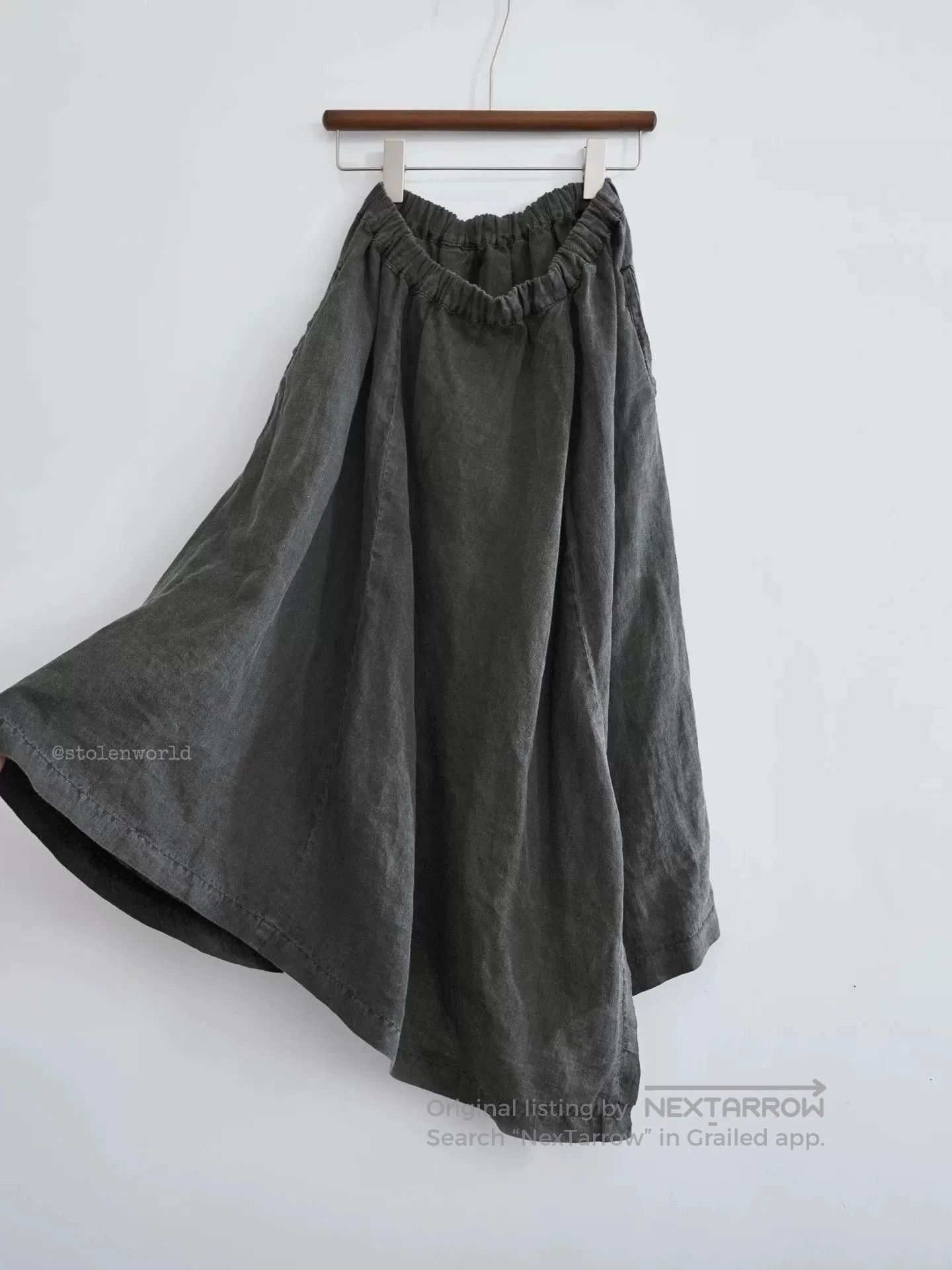Y's Y's Yokohama Mud Dyed Linen Skirt. Size 26" / US 2 / IT 38 - 5 Thumbnail