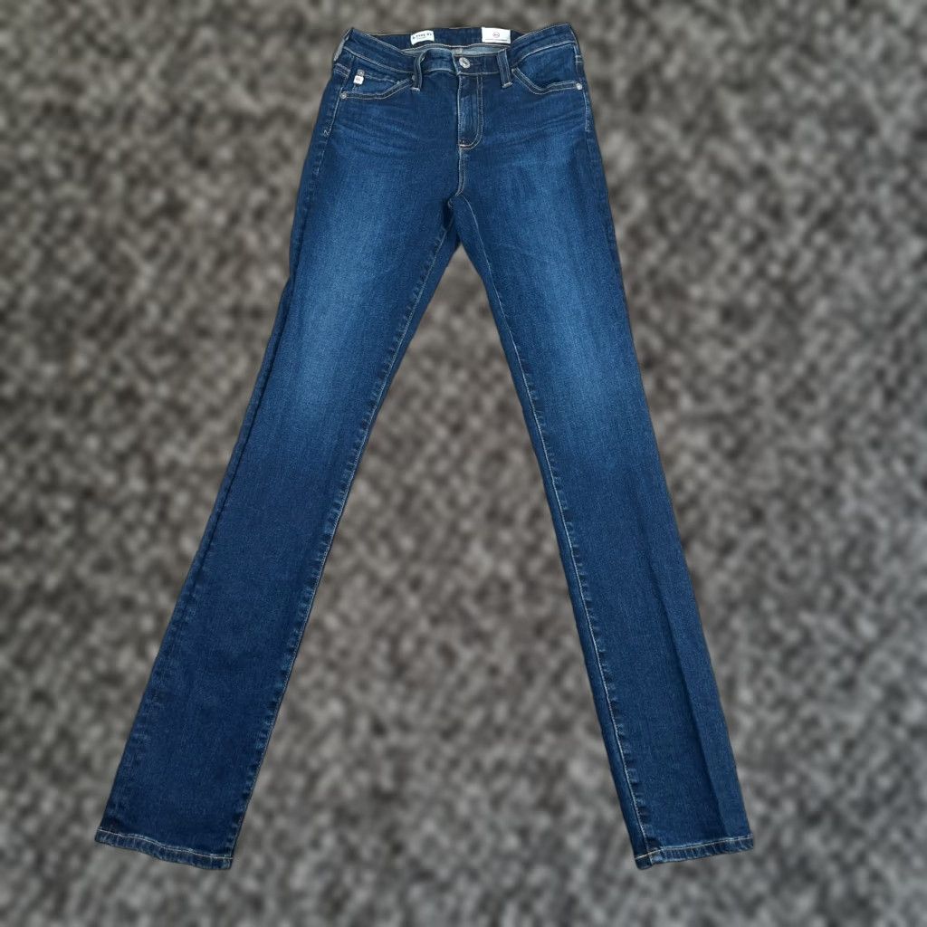 Denime AG Adriano Goldschmied Jeans Womens 25 x 34 Straight Midrise Denim Blue 90s Vintage? Size 42" / US 20 - 1 Thumbnail