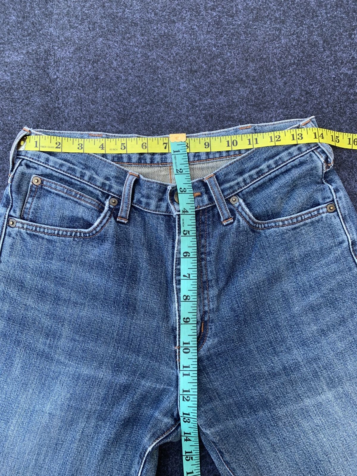 Wrangler 𝗙𝗟𝗔𝗥𝗘 WRANGLER VINTAGE FADED BLUE. (20) Size US 28 / EU 44 - 4 Thumbnail