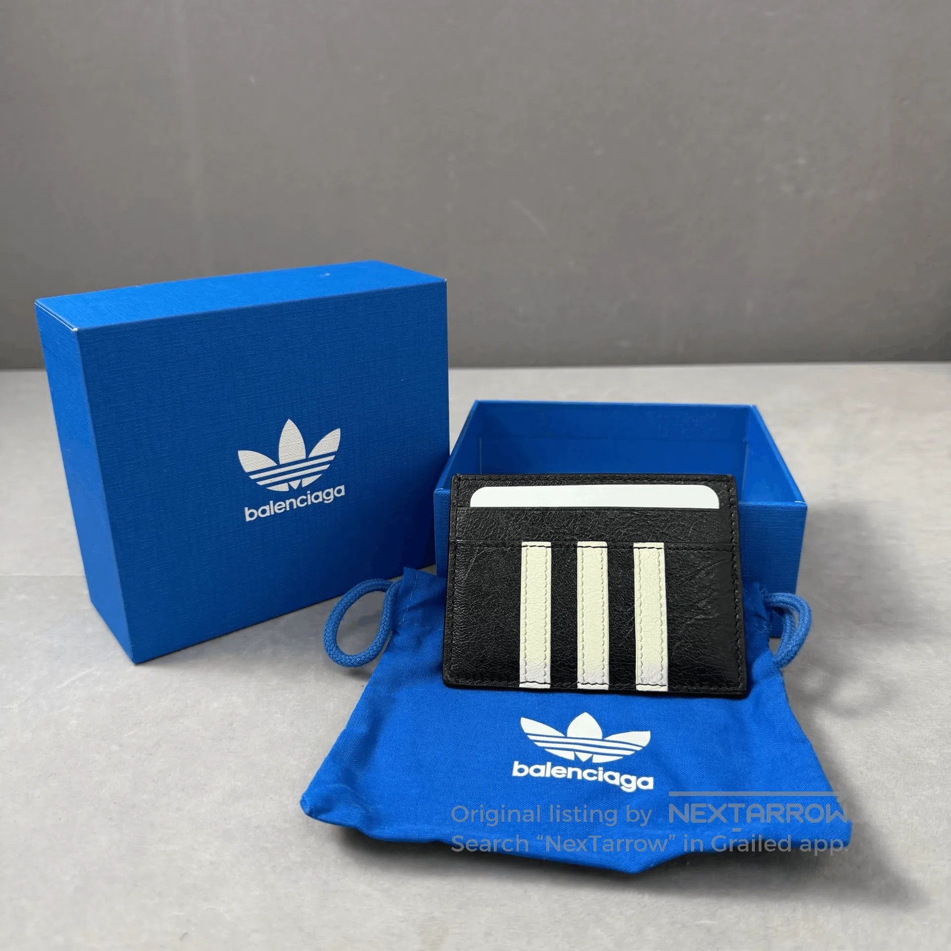 Balenciaga Balenciaga x Adidas Logo Card Holder. Size ONE SIZE - 3 Thumbnail