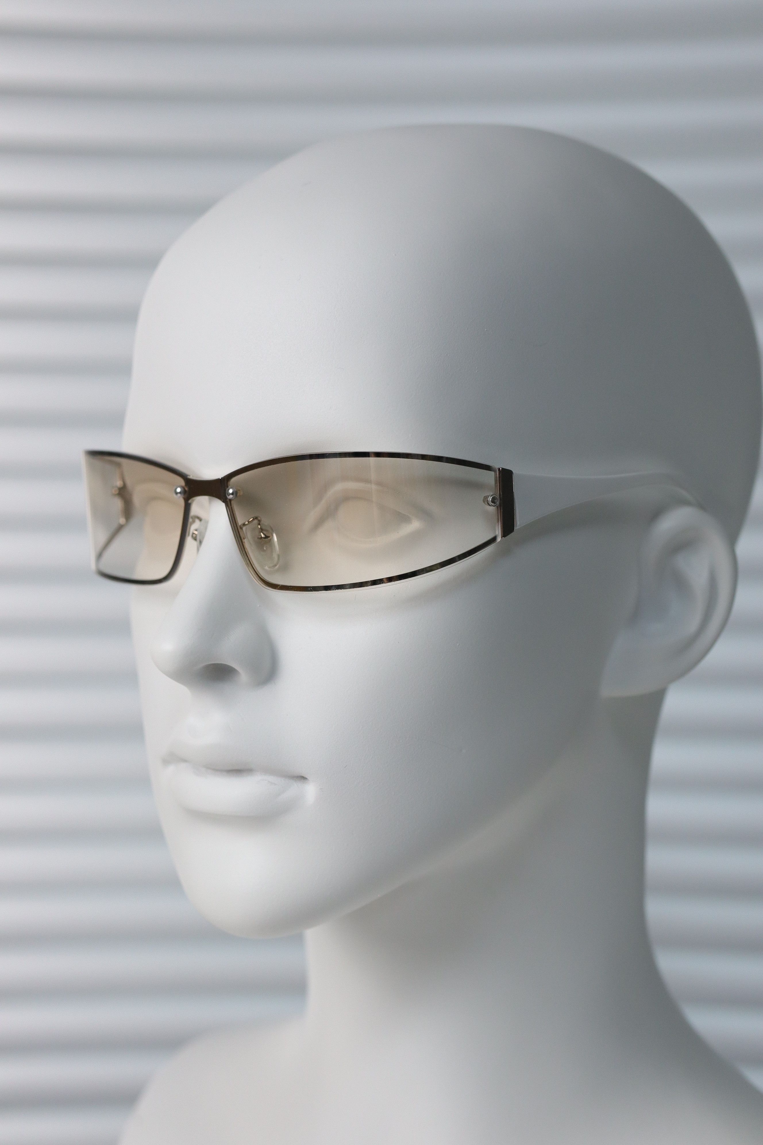 Japanese Brand Vtg Y2k Avant Garde Futuristic Sunglasses Silver Unisex OS Size ONE SIZE - 6 Thumbnail