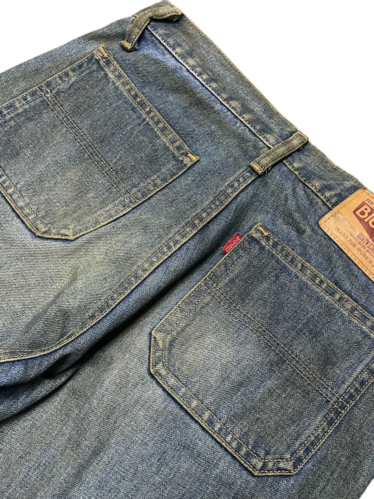 Big John × If Six Was Nine × Le Grande Bleu (L.G.B.) Vintage Big John Bell Bottom Rusty Muddy Wash Flare Jeans Size US 30 / EU 46 - 12 Thumbnail