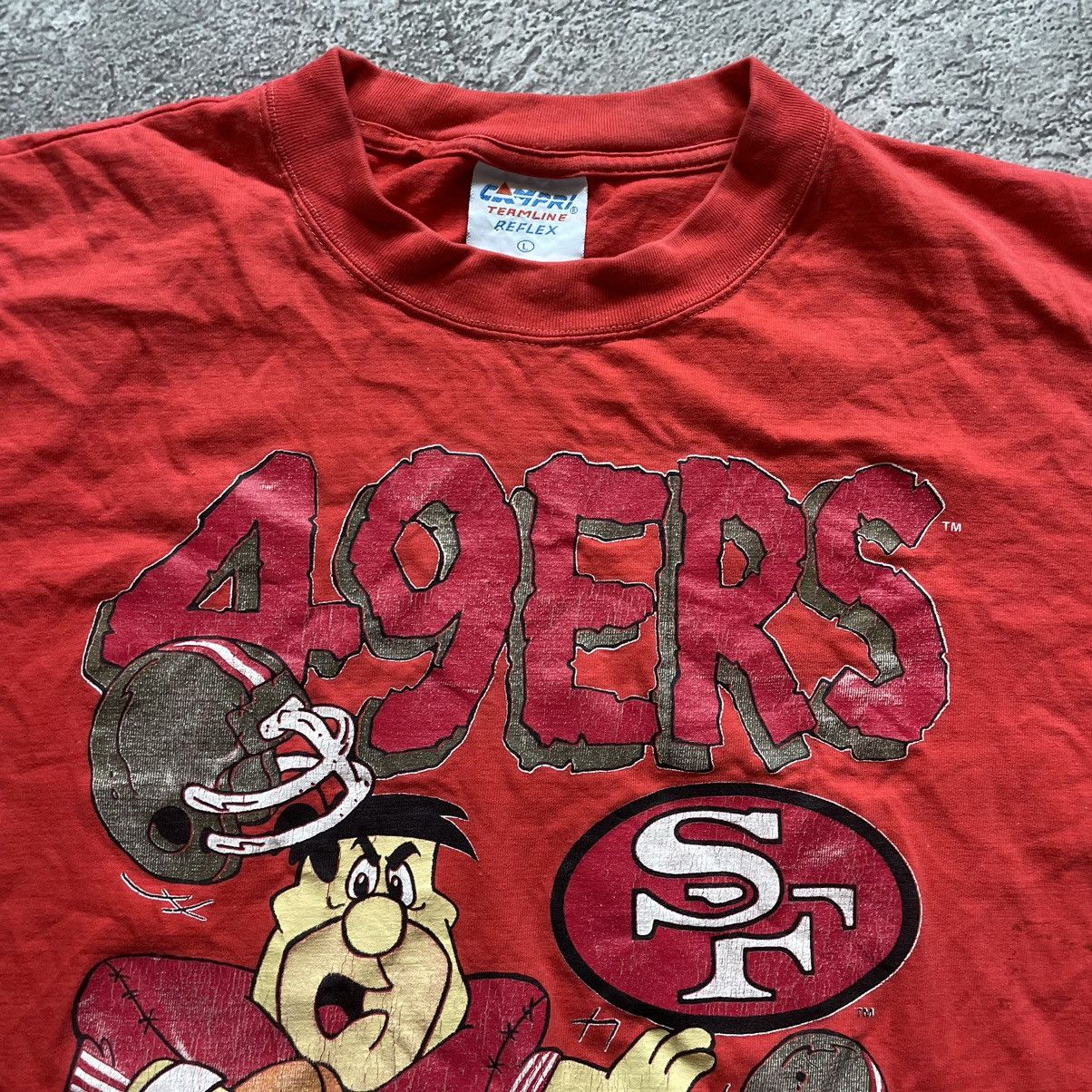 Cartoon Network VINTAGE THE FLINTS-TONES NFL MOVIE BIG PRINT MOVIE 90S Size US XL / EU 56 / 4 - 7 Thumbnail