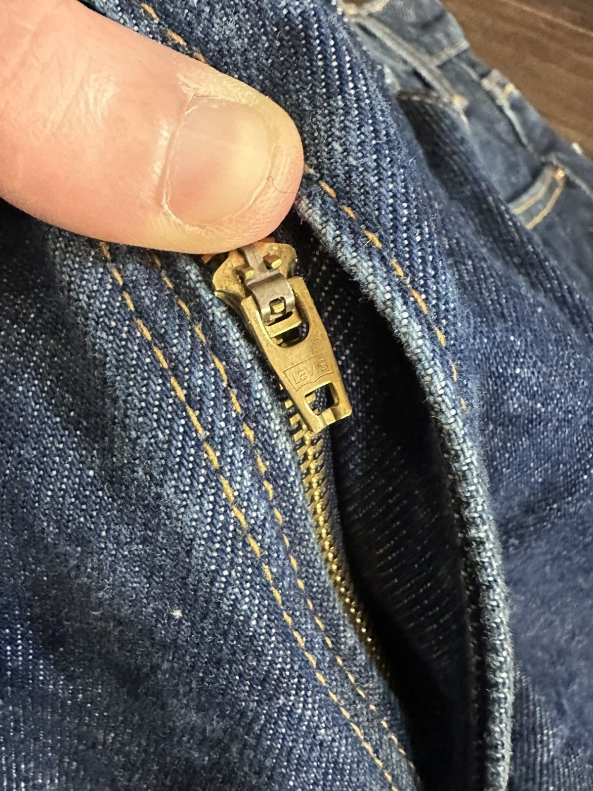 Levi's Vintage MiUSA 505 straight leg indigo raw denim jeans Size US 34 / EU 50 - 4 Thumbnail