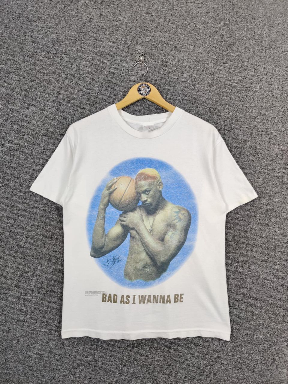 NBA Vintage 90s Dennis Rodman Bad As i Wanna Be Tee Tshirt Size US M / EU 48-50 / 2 - 1 Thumbnail
