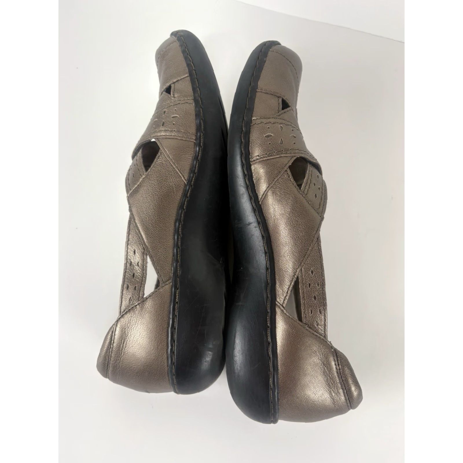 Clarks Clarks Sandals Slip-On Bronze Leather Womens Size 9.5W Size US 10 / IT 40 - 7 Thumbnail