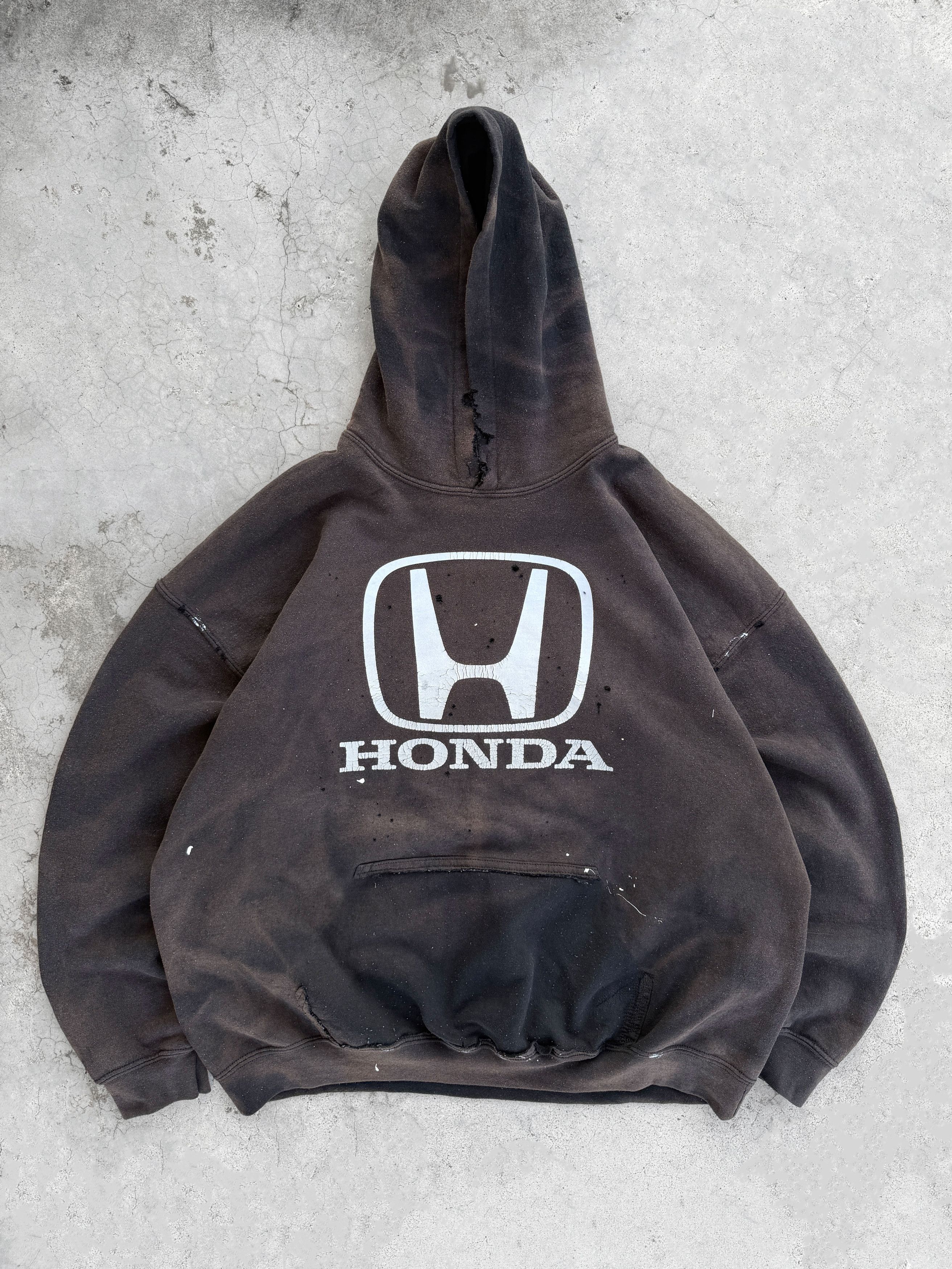 Vintage Thrashed Distressed & Faded "HONDA" Hoodie ERD Grunge Size US XL / EU 56 / 4 - 3 Thumbnail