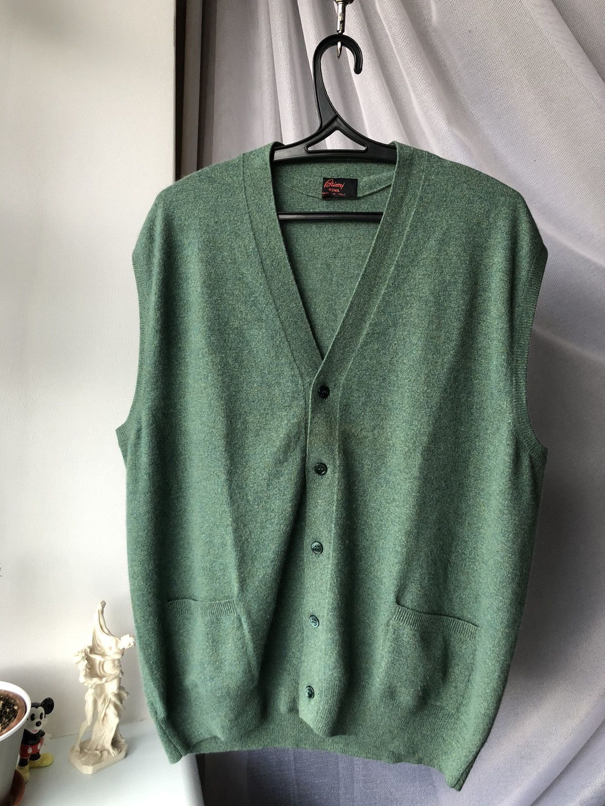 Brioni × Vintage Vintage Brioni green cashmere cardigan Size US L / EU 52-54 / 3 - 10 Thumbnail