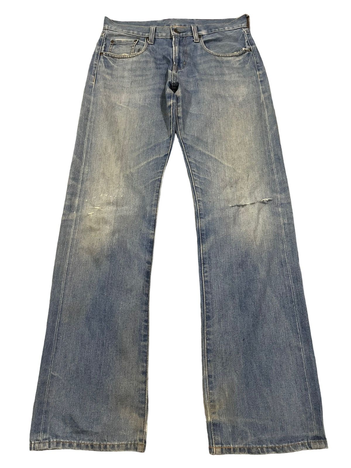 14th Addiction Vintage Japanese Brand Blue Wash Style Baggy Jeans Size US 31 - 1 Thumbnail