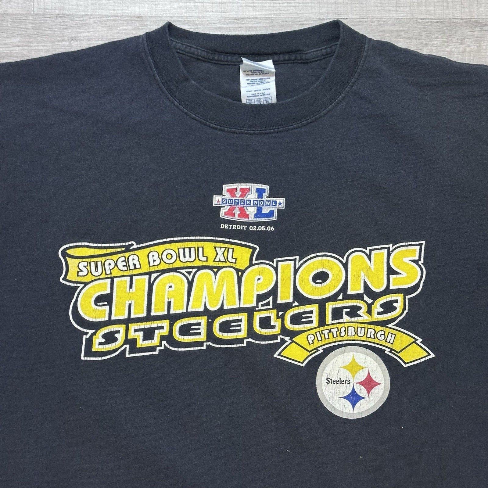 Vintage Vintage Pittsburgh Steelers T-Shirt XL '06 Super Bowl Champs Size US XL / EU 56 / 4 - 5 Thumbnail