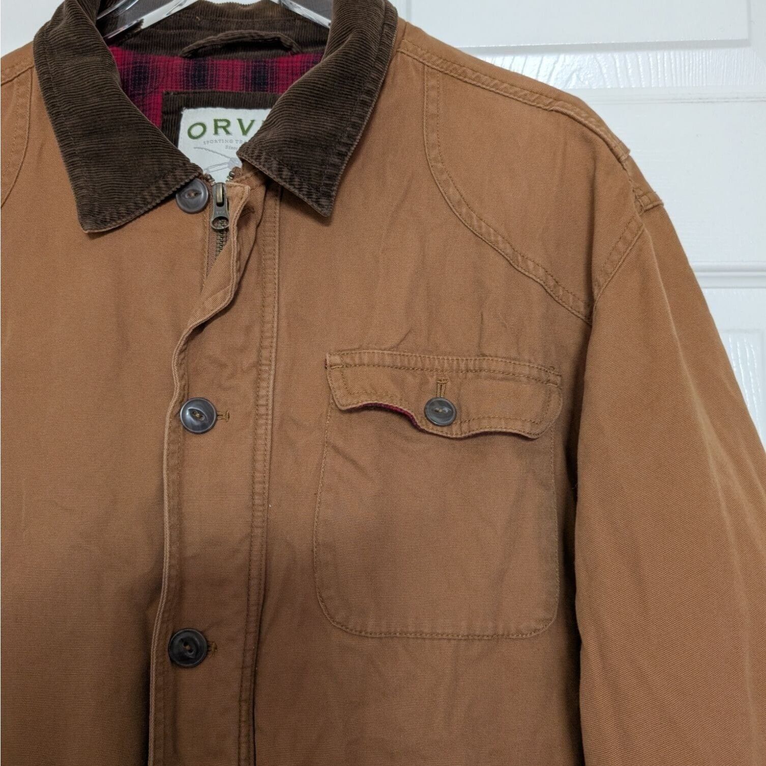 Orvis Orvis Classic Chore Jacket Mens Size XL Tobacco Brown Size US XL / EU 56 / 4 - 2 Thumbnail