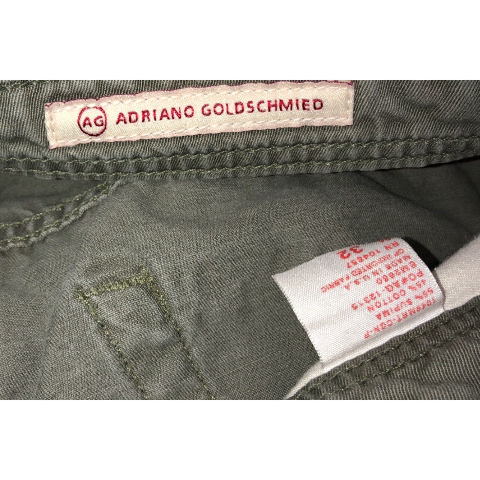 Vintage AG Adriano Goldschmied Casual Pants Mens Straight Leg Size 32 Green Size US 32 / EU 48 - 5 Thumbnail
