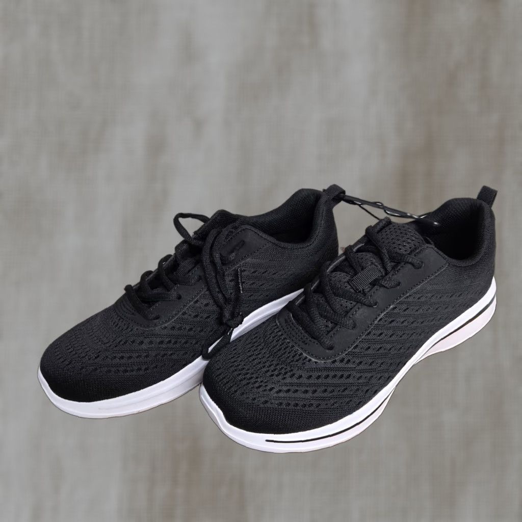 Athletic Works Athletic Works Sneaker Black Lifestyle Jogger Shoes Adult Women 9 Women Shoes Running Walking Black 9 Mens Girls Size 30" / US 8 / IT 44 - 1 Thumbnail