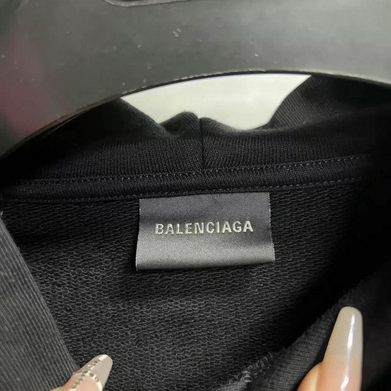 Balenciaga Balenciaga Black logo monogrammed long-sleeve pullover swe Size US S / EU 44-46 / 1 - 3 Thumbnail