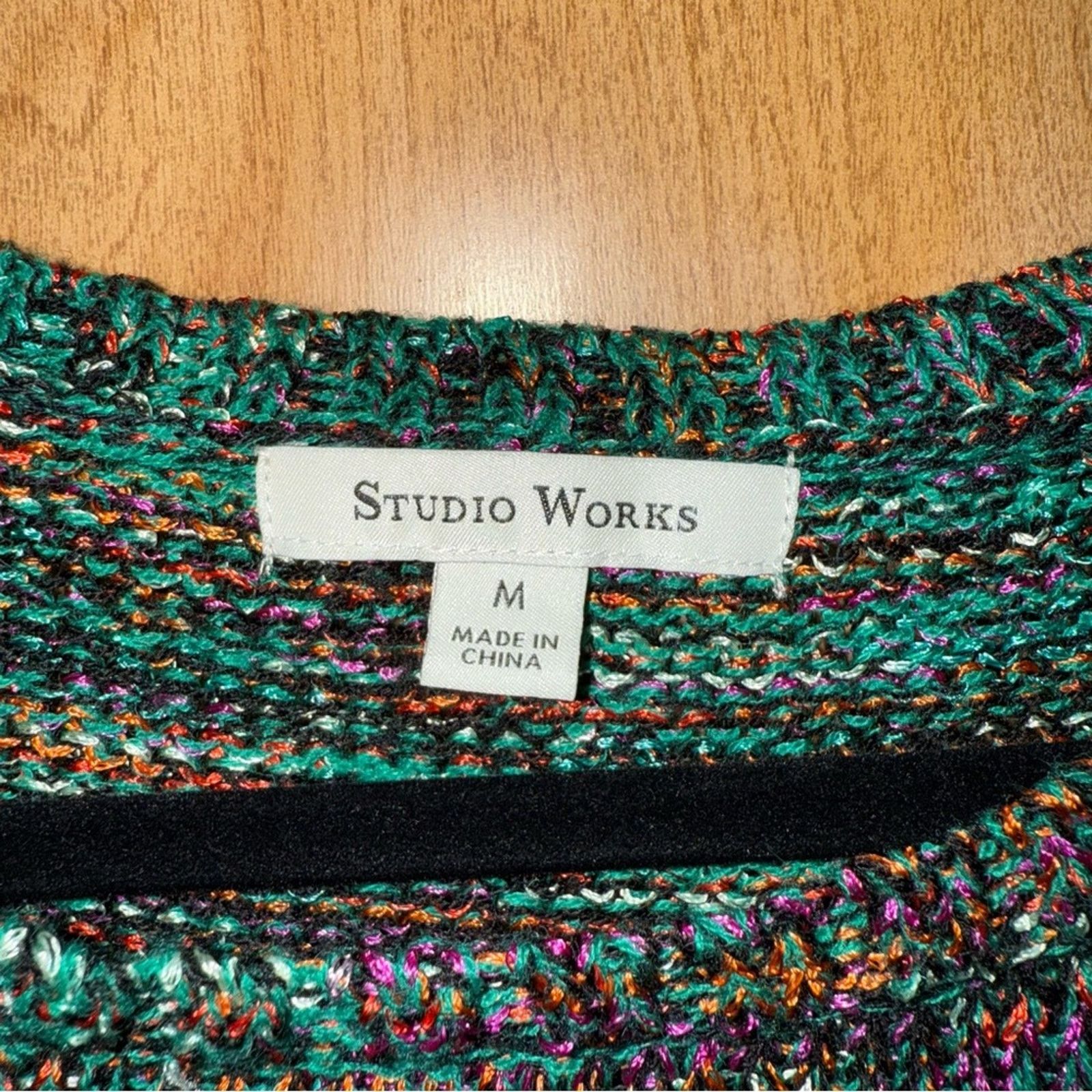 Other Studio Works Multicolor Knit Women's Sweater Size M / US 6-8 / IT 42-44 - 3 Thumbnail