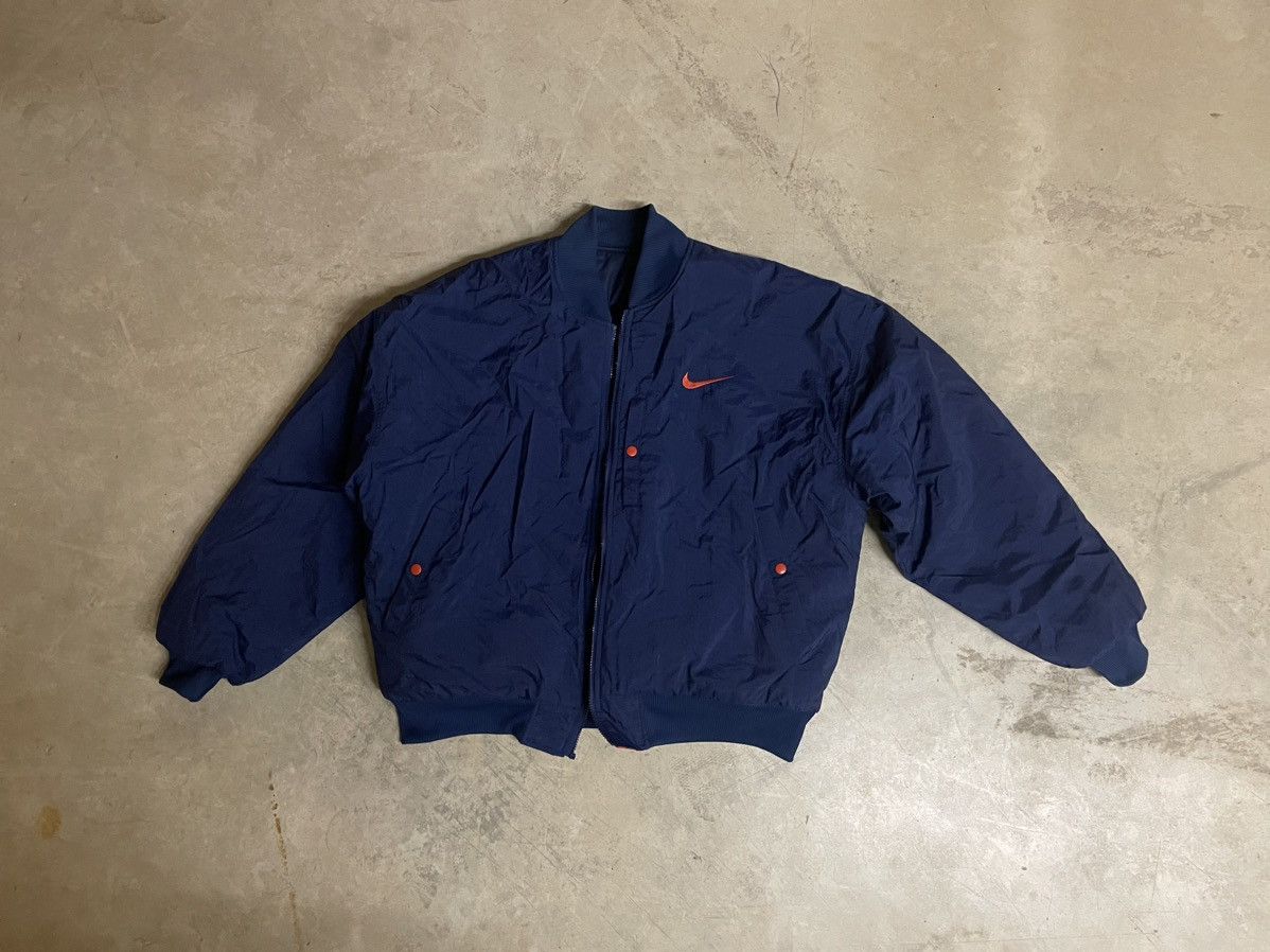 Nike Vintage 90’s NIKE REVERSIBLE Bomber Jacket Size US L / EU 52-54 / 3 - 3 Thumbnail