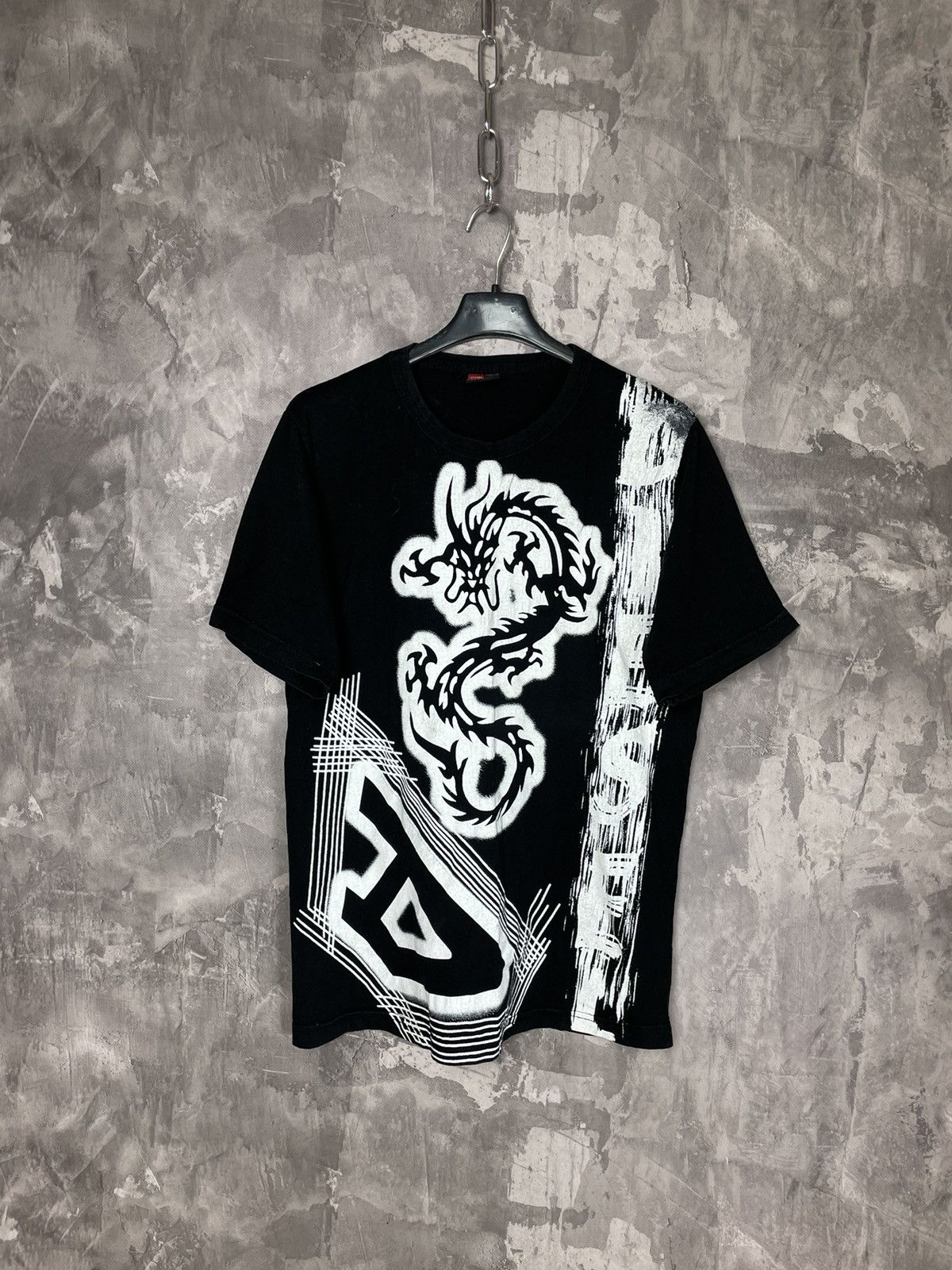 Vintage Diesel Designer Dragon japan T Shirt Tee Size S