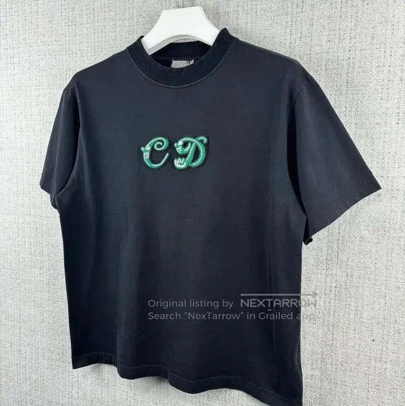 Dior Dior Men's Embroidered Logo T-Shirt in Black . Size US L / EU 52-54 / 3 - 3 Thumbnail