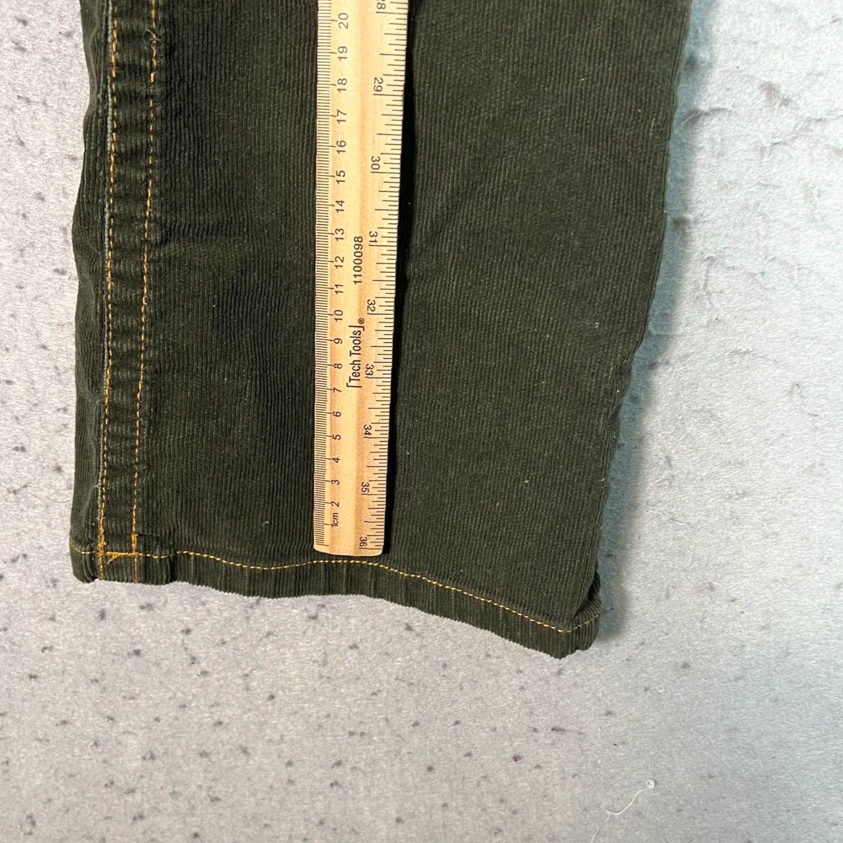 Tommy Hilfiger VINTAGE Tommy Hilfiger Women's Corduroy Pants 2000s Y2K Hipster Bootcut 10P Green Size 32" / US 10 / IT 46 - 4 Thumbnail