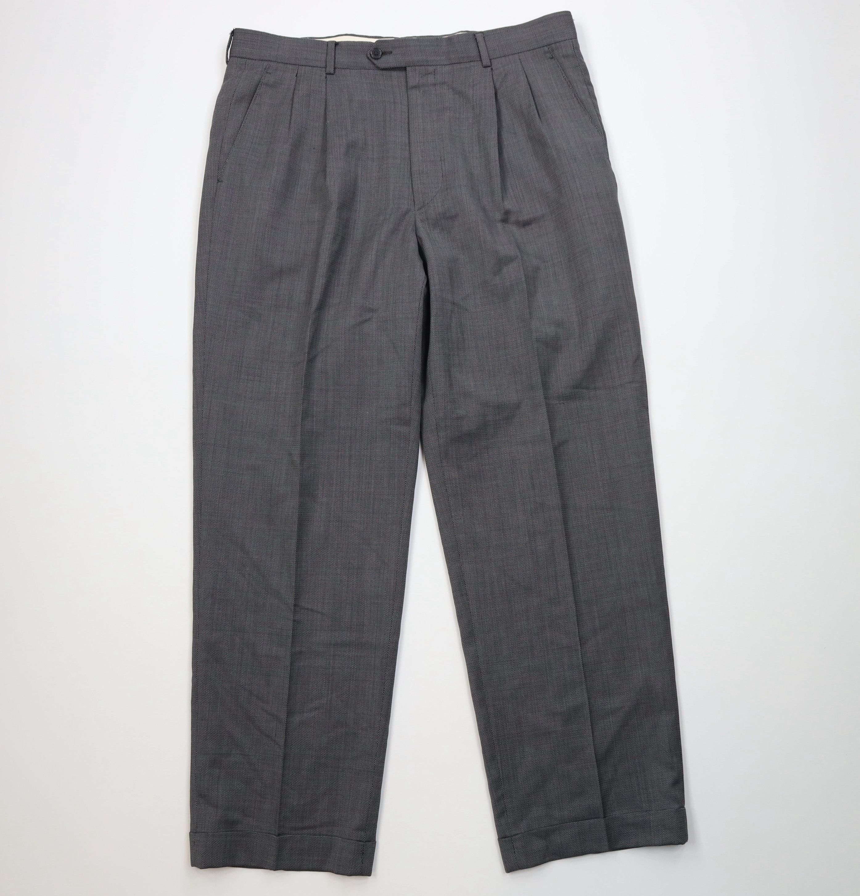 Vintage Vintage Streetwear 140s Wool Blend Wide Leg Chino Pants Size US 36 / EU 52 - 1 Thumbnail